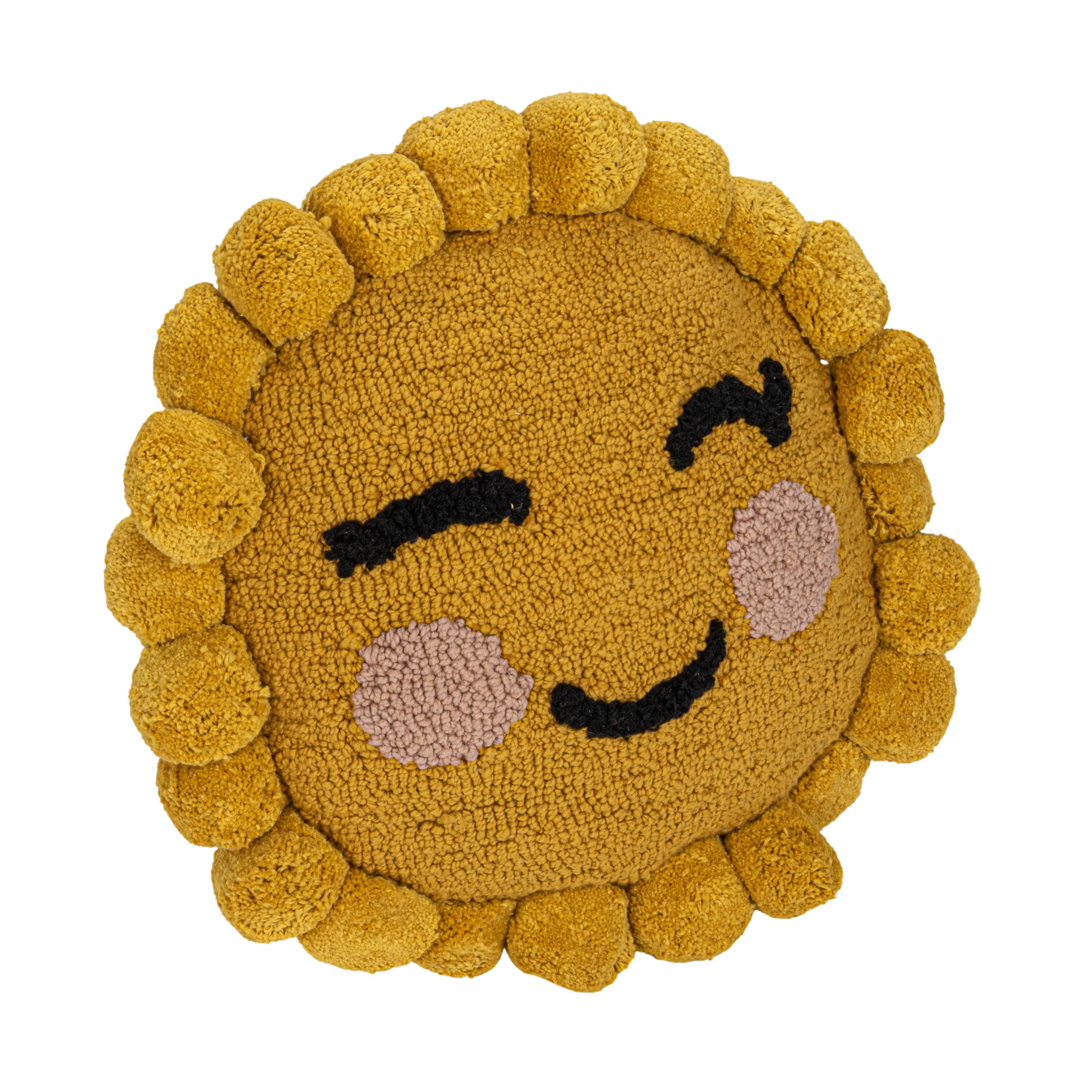 Hello Honey&#xAE; 12&#x22; Sun Shaped Cotton Punch Hook Pillow