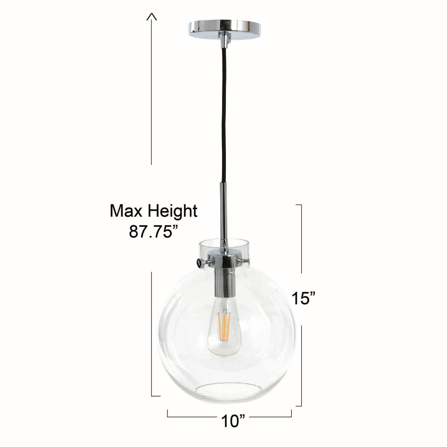 Hello Honey&#xAE; Robert Stevenson Lighting Marson 15&#x22; Clear Glass &#x26; Chrome Metal Ceiling Light
