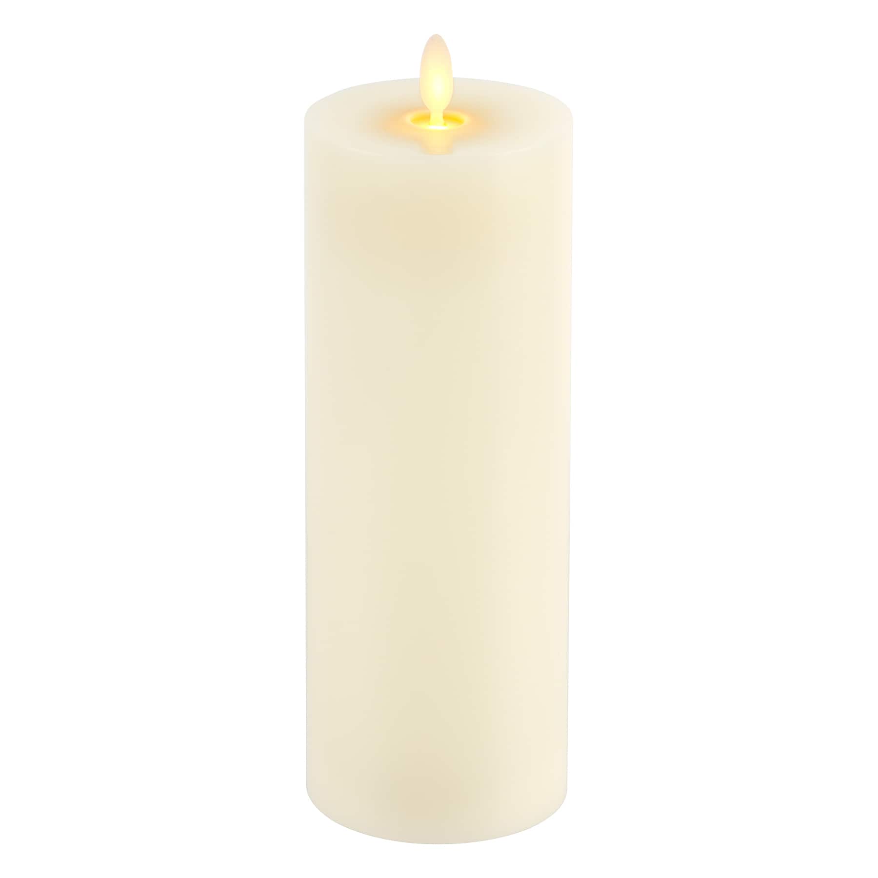 3" x 8" Moving Flame LED Wax Pillar Candle by Ashland®