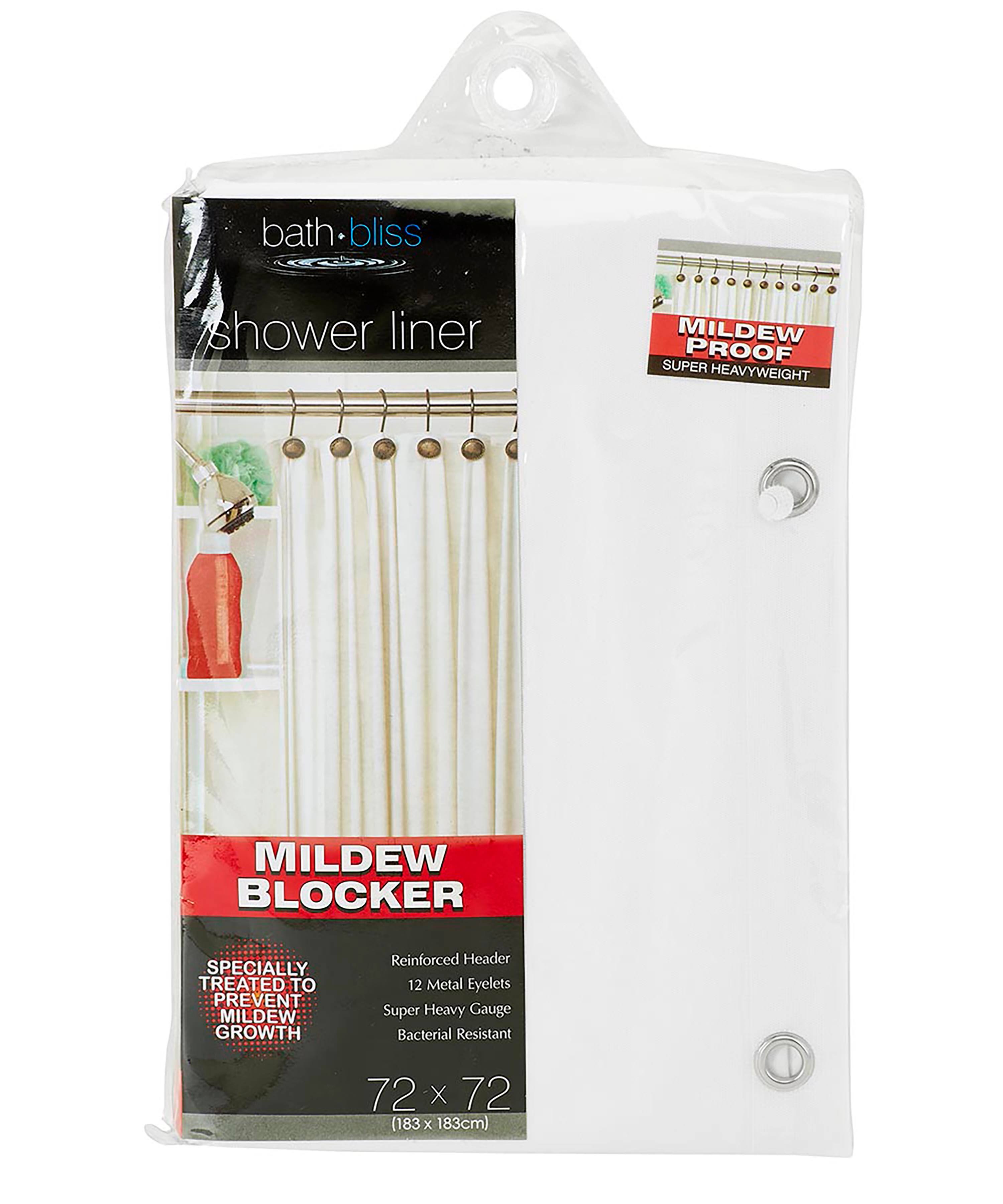 Bath Bliss Mildew Resistant Shower Liner