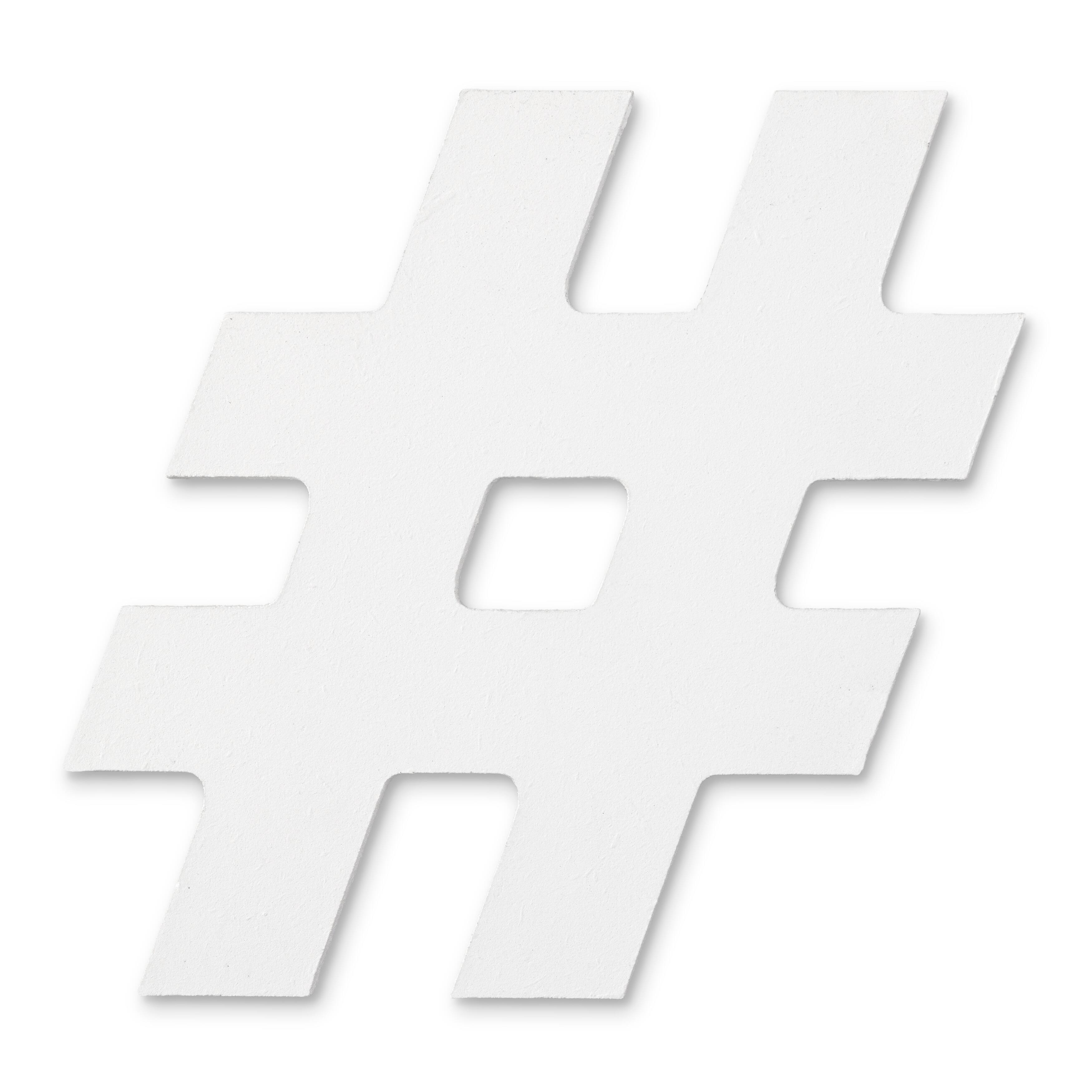6 White Wooden Hashtag by ArtMinds