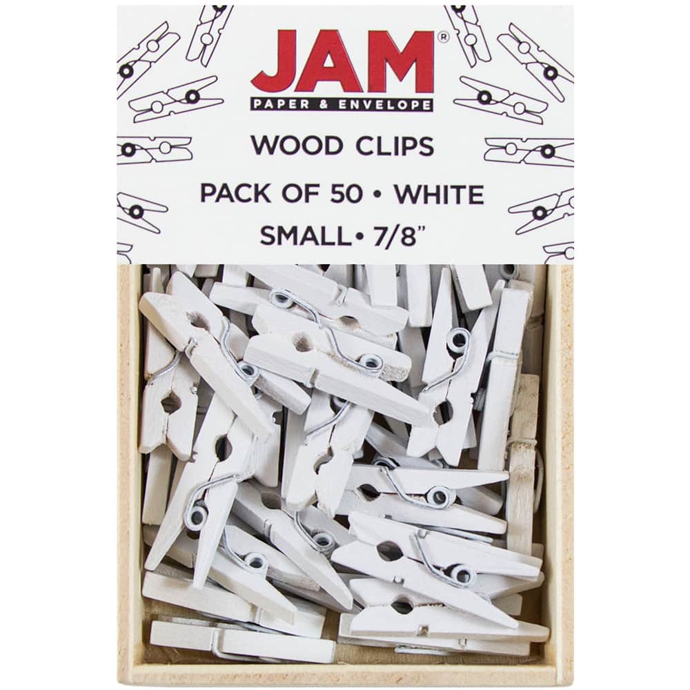 JAM Paper 7/8&#x22; Wood Clothespins, 100ct.