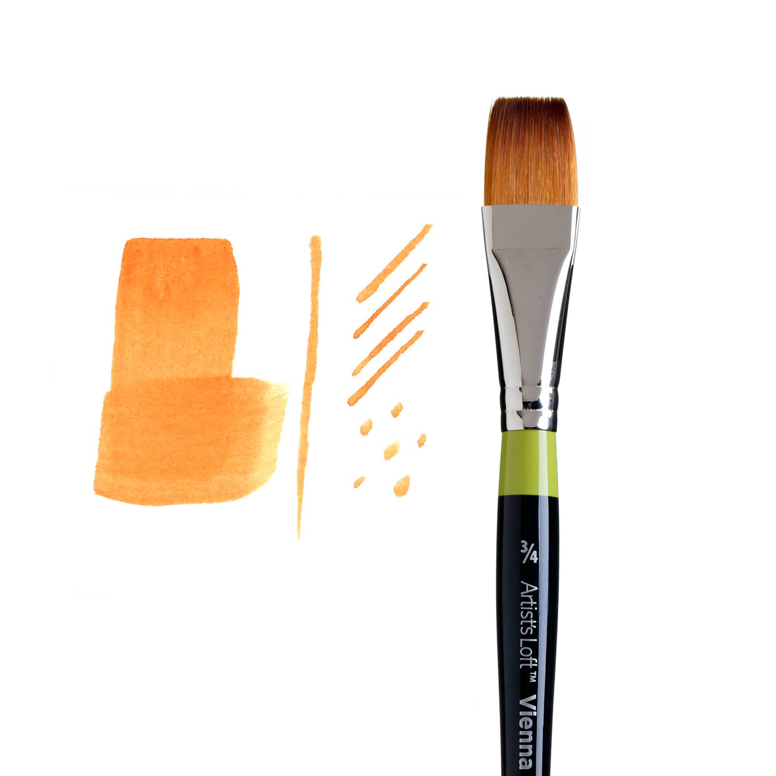 Golden Taklon Short Handle Flat Wash Brush by Artist&#x27;s Loft&#x2122; Vienna 