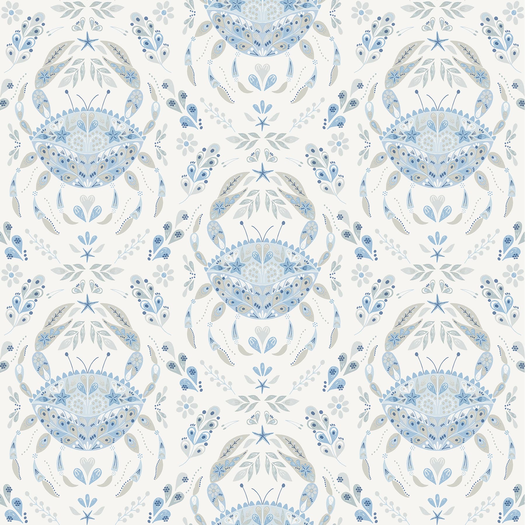 NuWallpaper Blue Shellby Peel & Stick Wallpaper