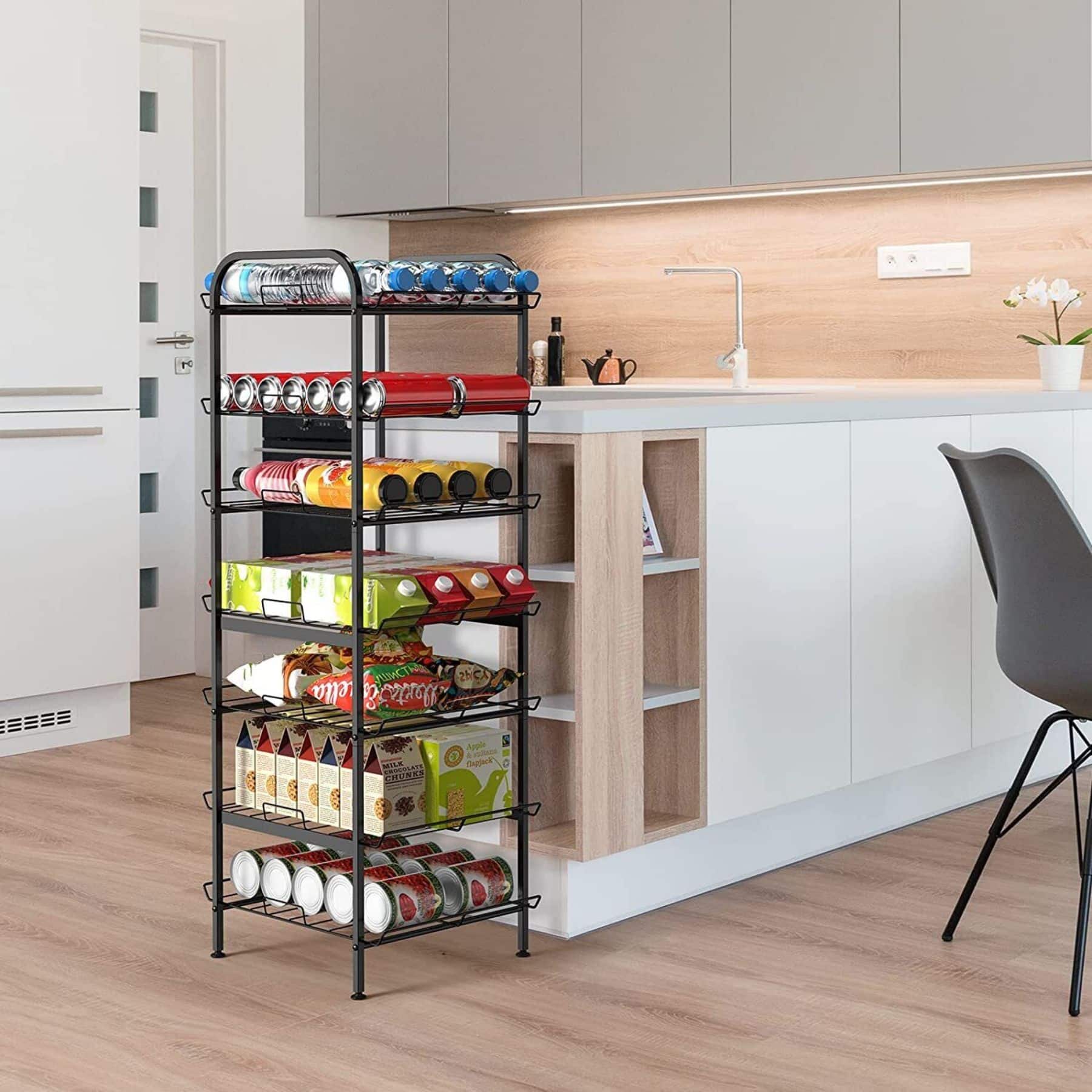 NEX™ 43" Black Freestanding 7-Tier Water Bottle Organizer