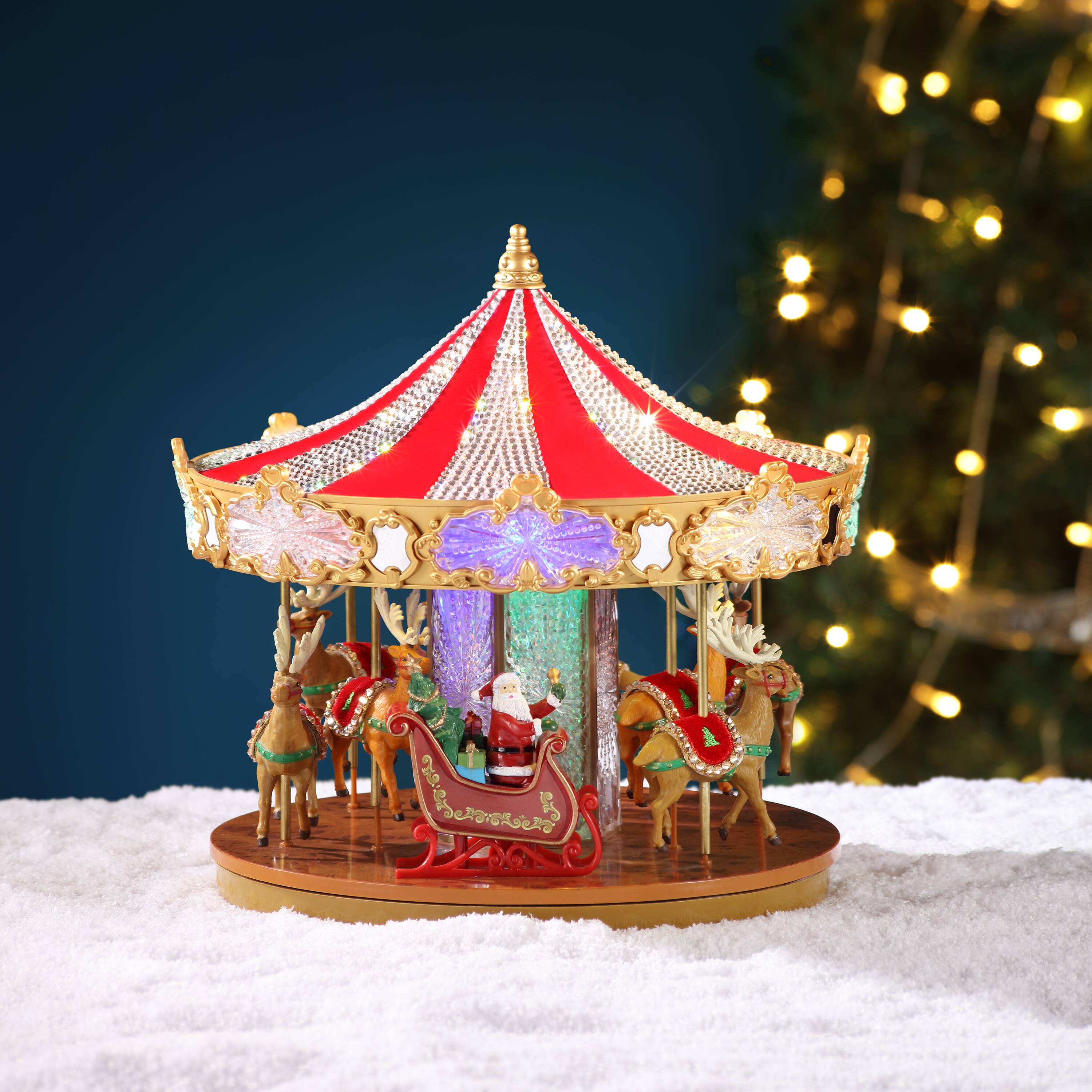 12" Swarovski® LED Holiday Carousel