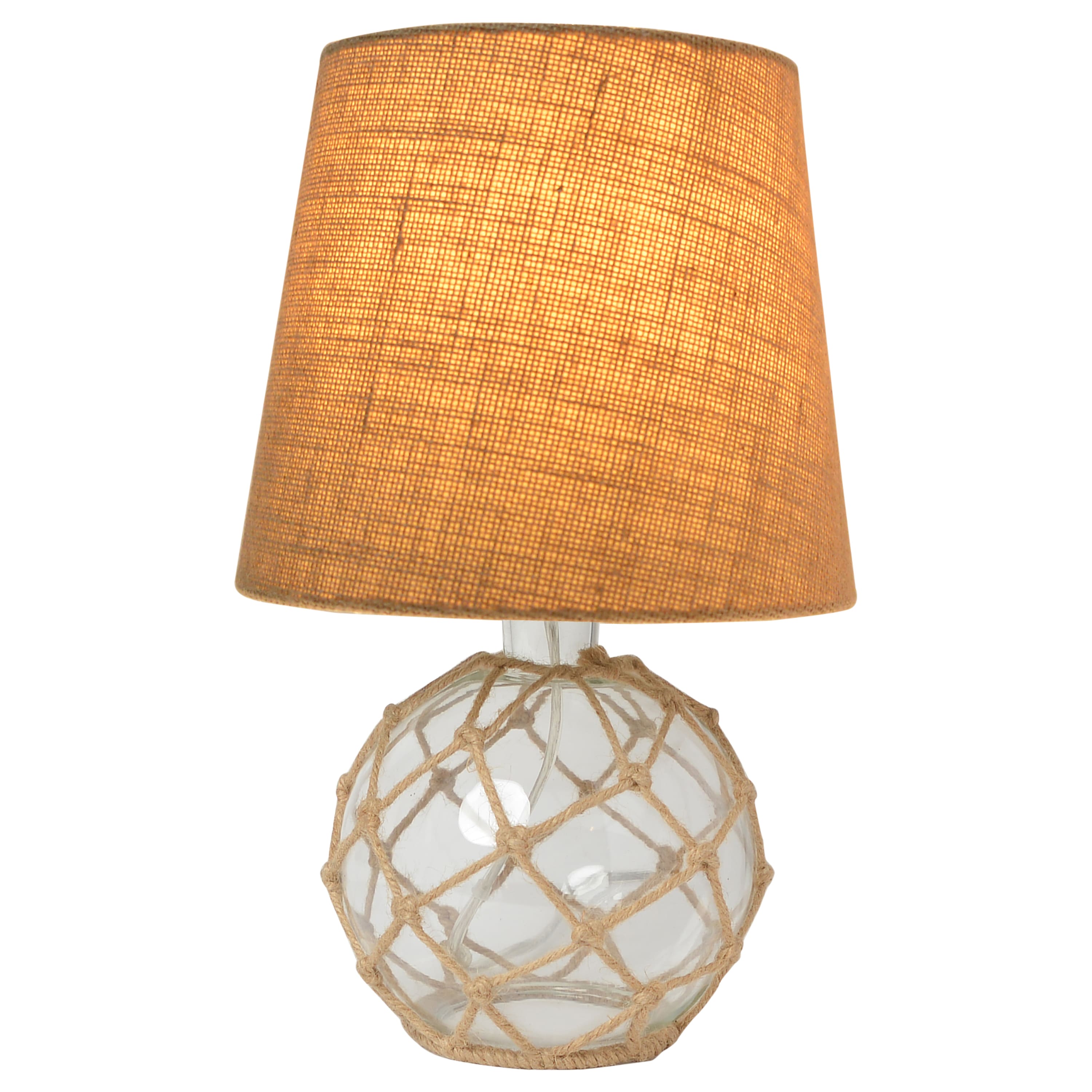 Lalia Home 15&#x22; Glass Rope Table Lamp with Shade