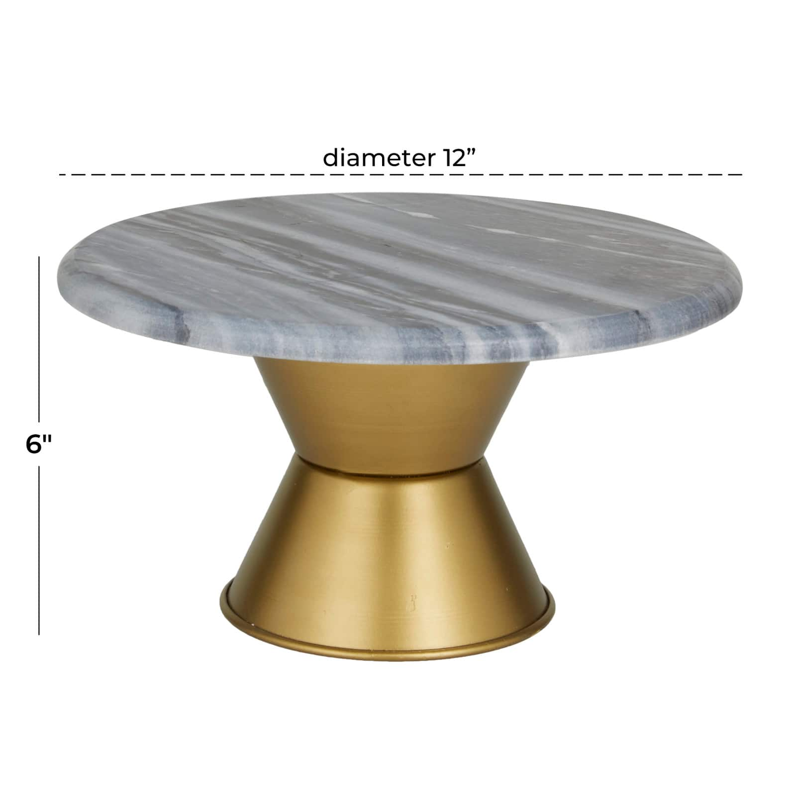 Grey Glam Cake Stand, 12&#x22; x 12&#x22; x 6&#x22;