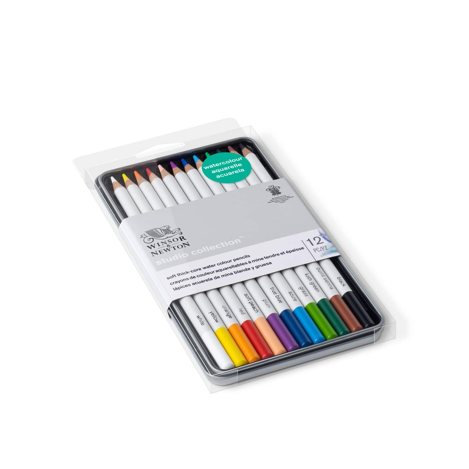 Winsor &#x26; Newton&#x2122; Studio Collection&#x2122; 12 Color Watercolor Pencil Tin