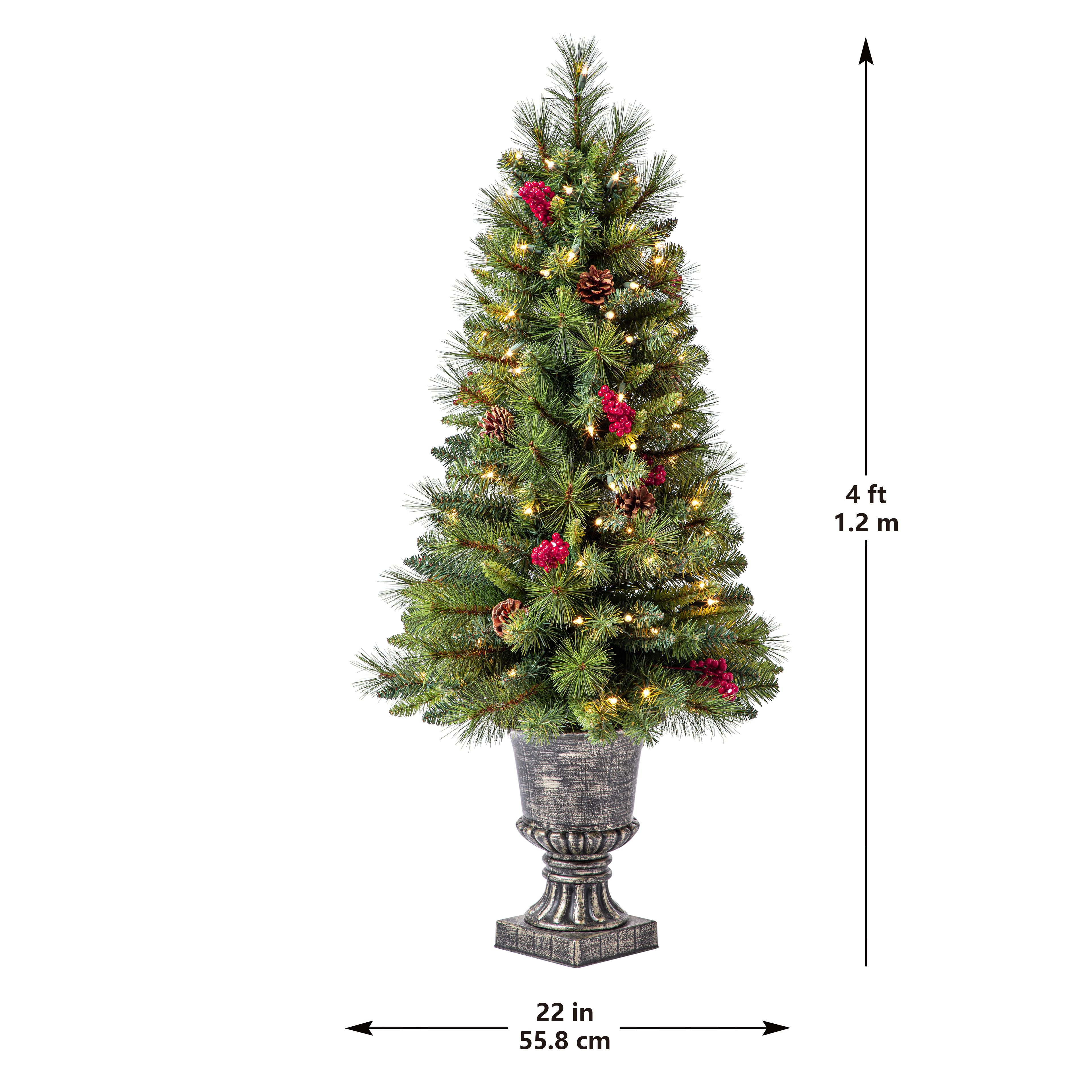 4ft. Pre-Lit Verona Artificial Potted Christmas Tree, Clear Lights by Ashland&#xAE;