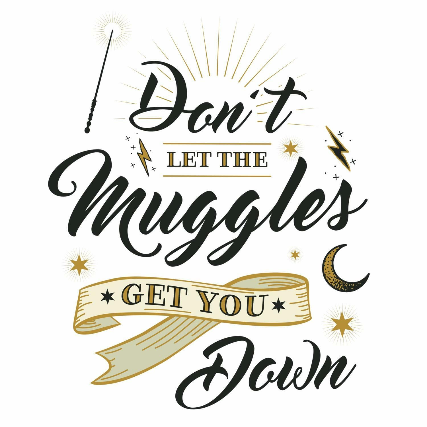 RoomMates Harry Potter Muggles Quote Peel & Stick Giant Wall Decals
