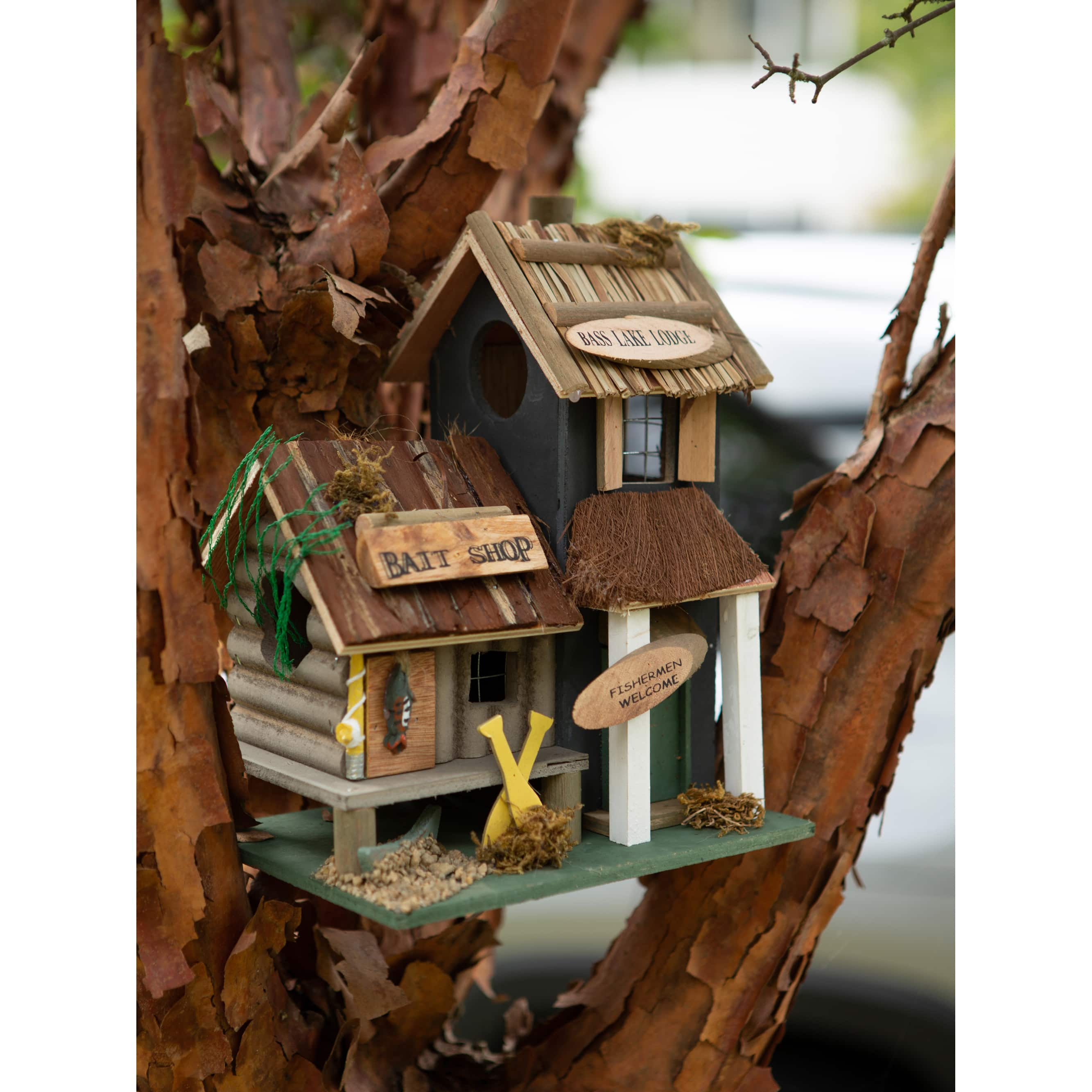 10.25&#x22; Bass Lake Lodge Birdhouse