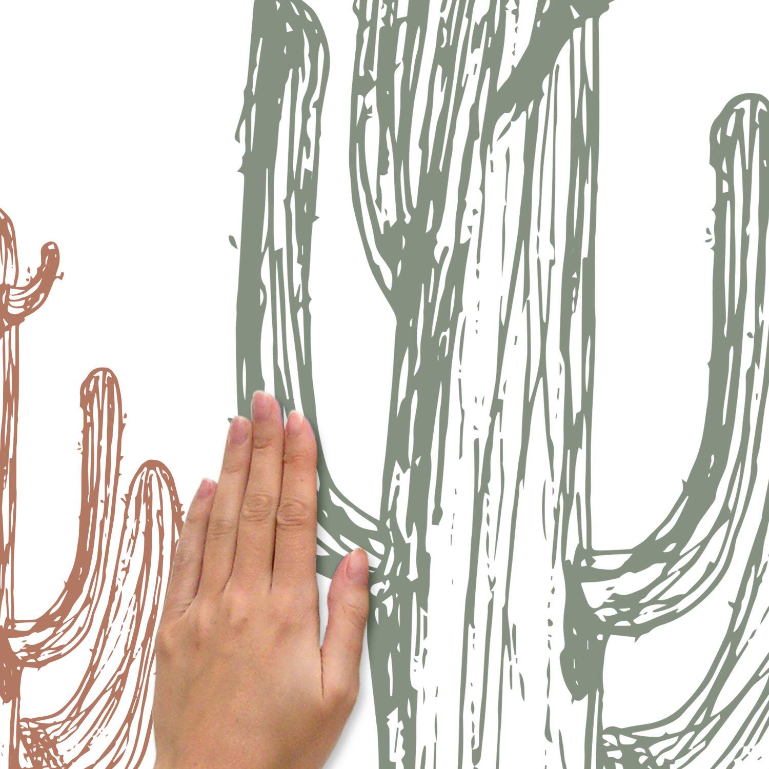 RoomMates Mr. Kate Hand-Drawn Cactus Peel &#x26; Stick Wall Decals