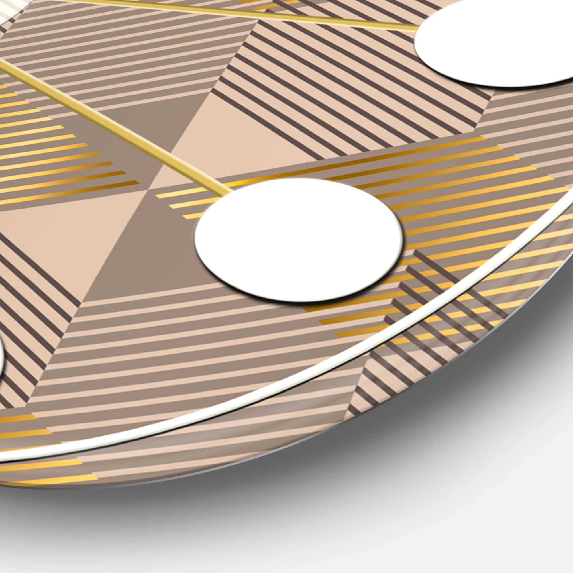 Designart 'Retro Square Design Vi Mid-Century Modern Wall Clock