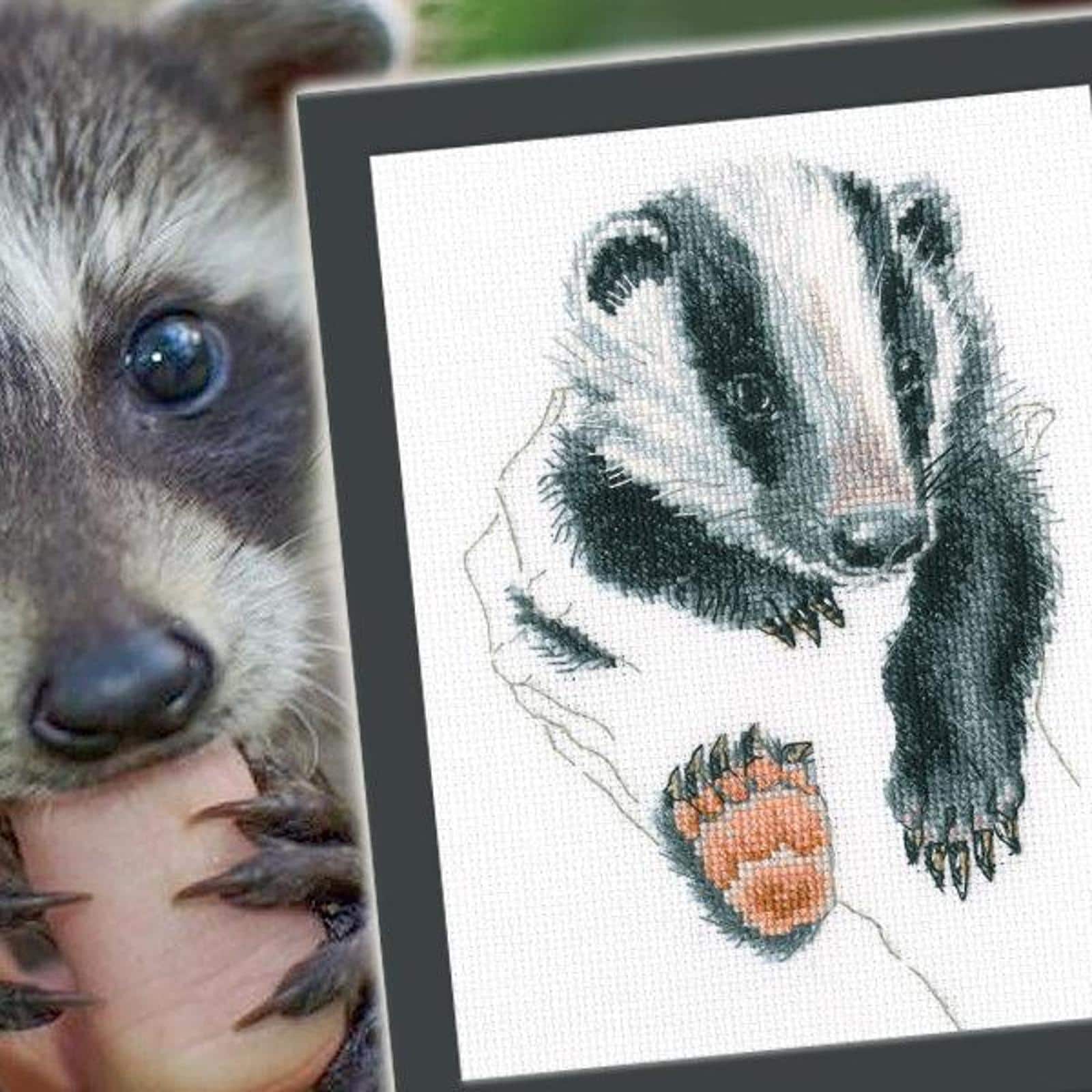 RTO Warmth in Palms Badger Cross Stitch Kit