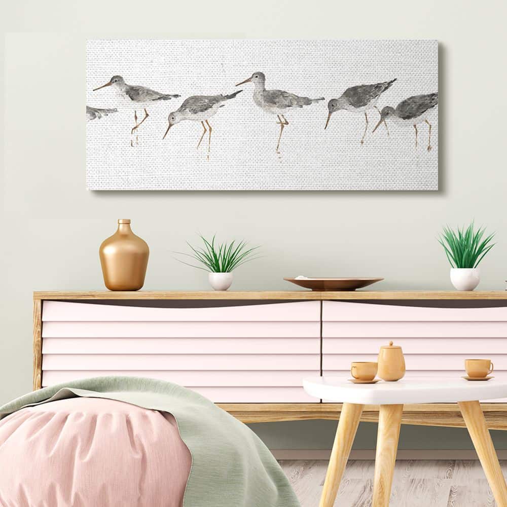 Stupell Industries Beach Bird Sandpipers Minimal Painting Wall Art