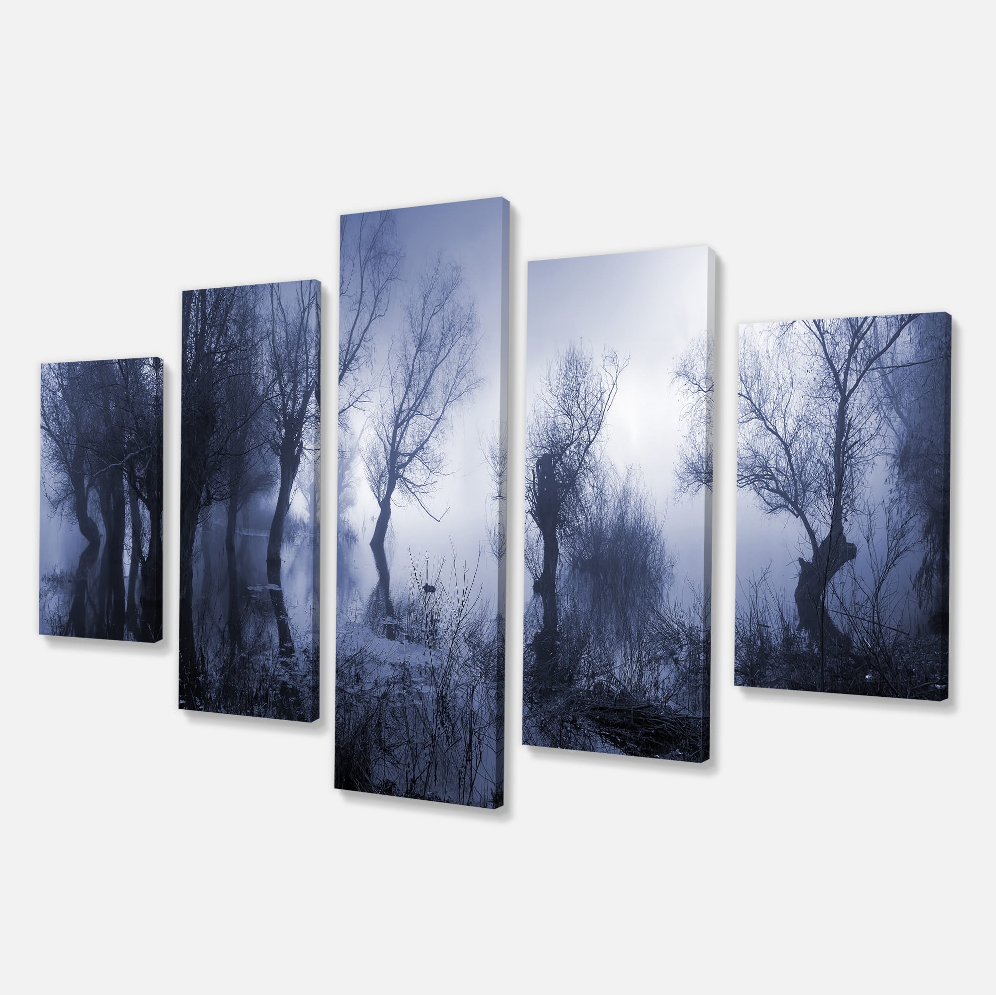 Designart - Creepy Landscape in Sepia Tones - Landscape Canvas Art Print