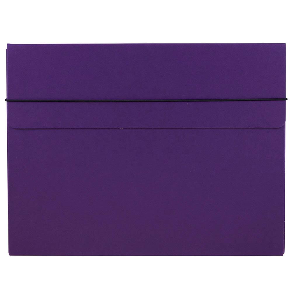 JAM Paper Strong Thick Portfolio Carrying Case with Elastic Band Closure