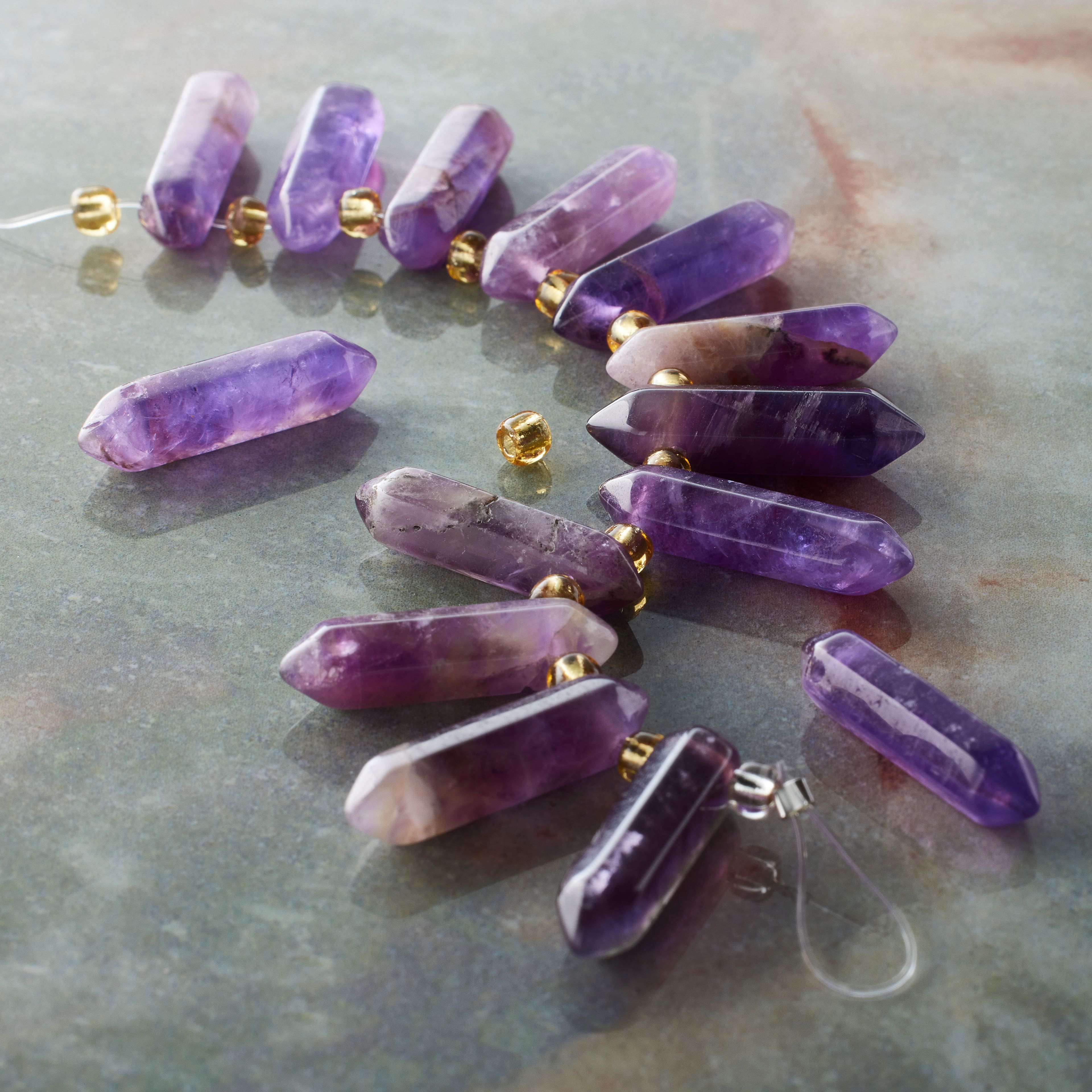 12 Packs: 14 ct. (168 total) Amethyst Spike Beads by Bead Landing™
