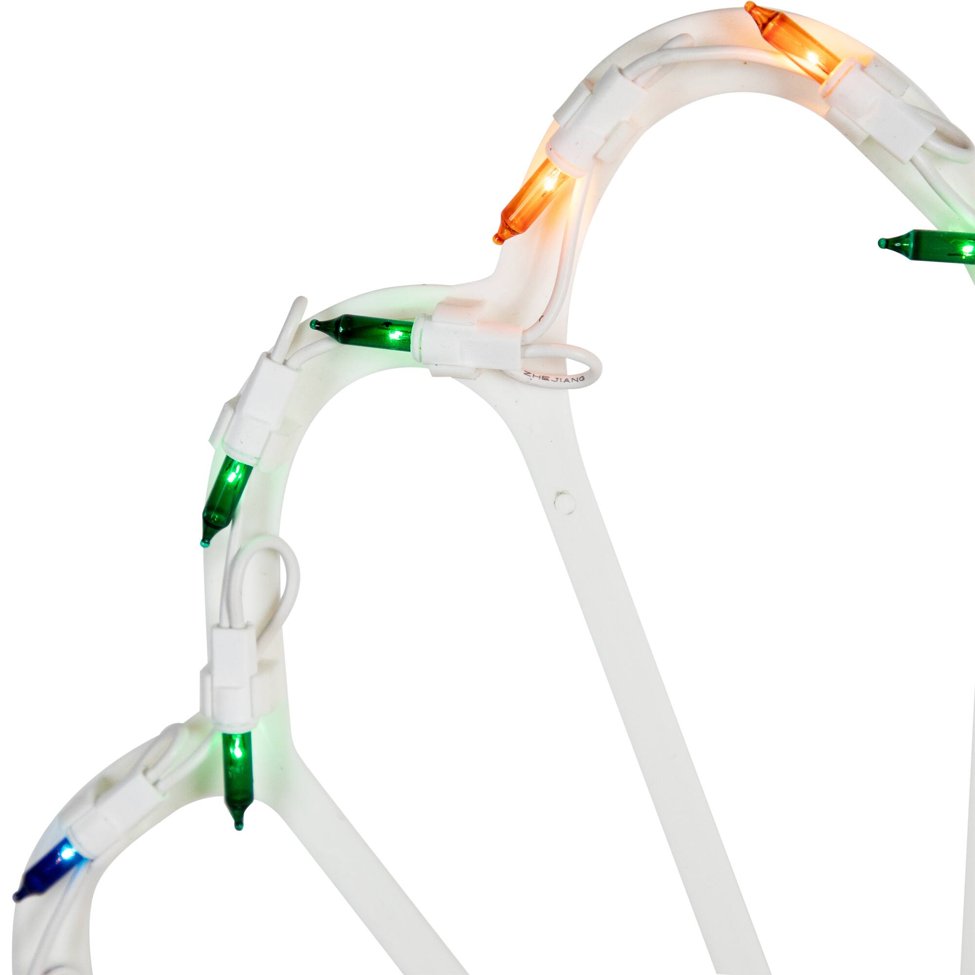 18" Lighted Turkey Thanksgiving Window Silhouette Decoration