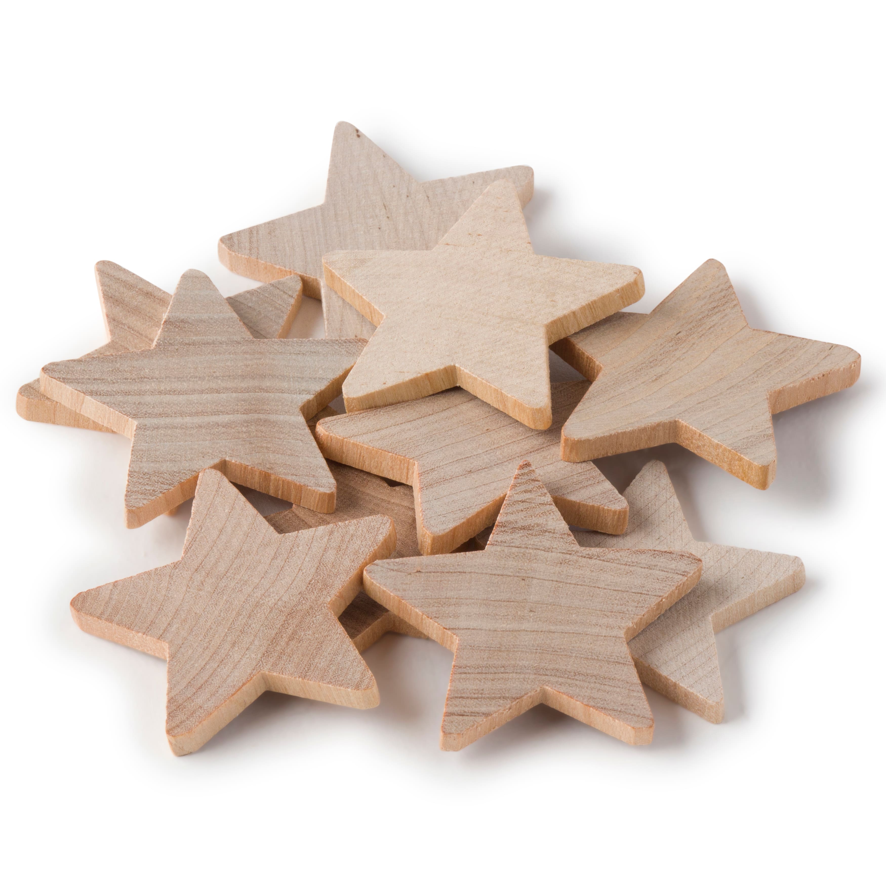 1-inch Wood Stars (bag of 10)