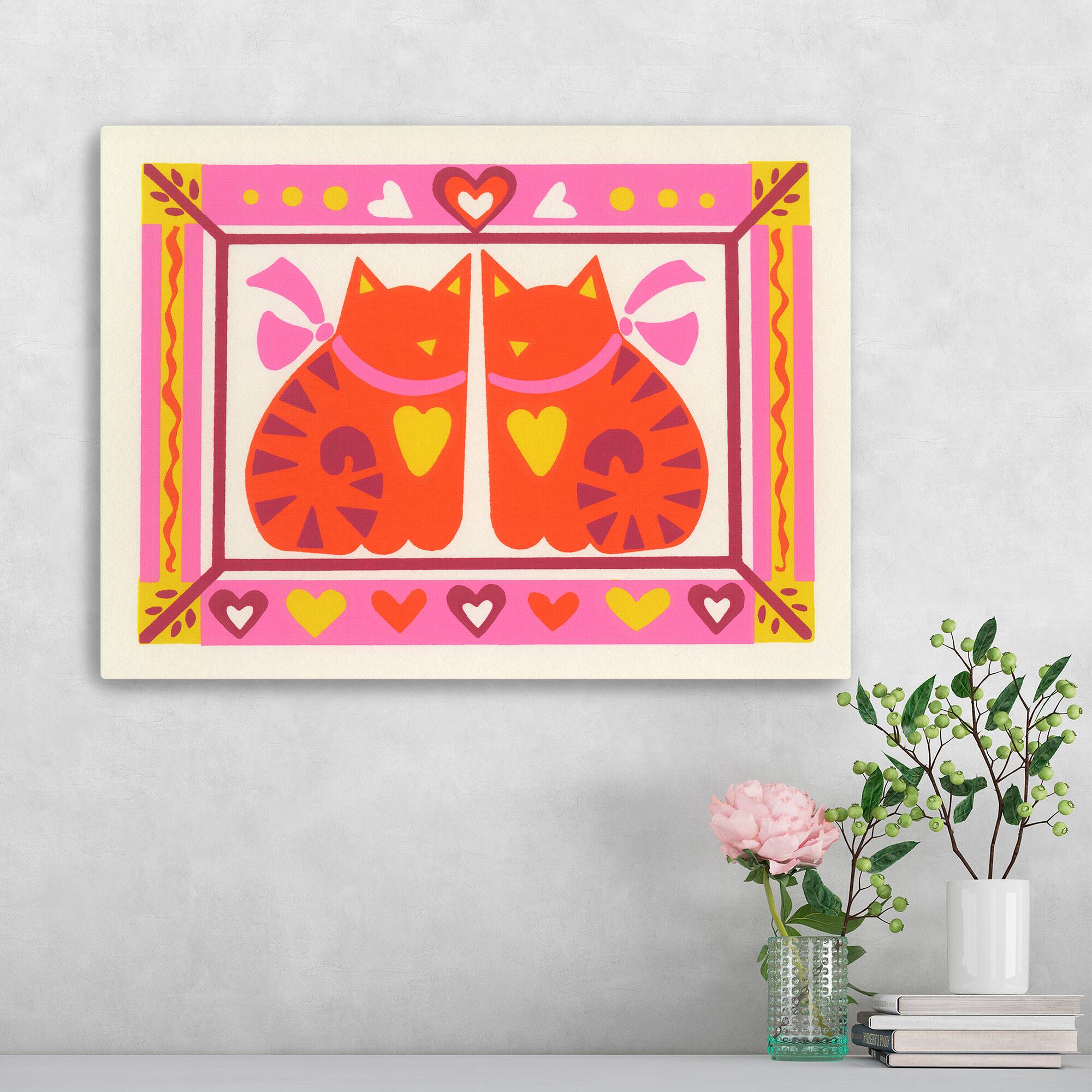 Purrfect Symmetry Canvas Giclée Art