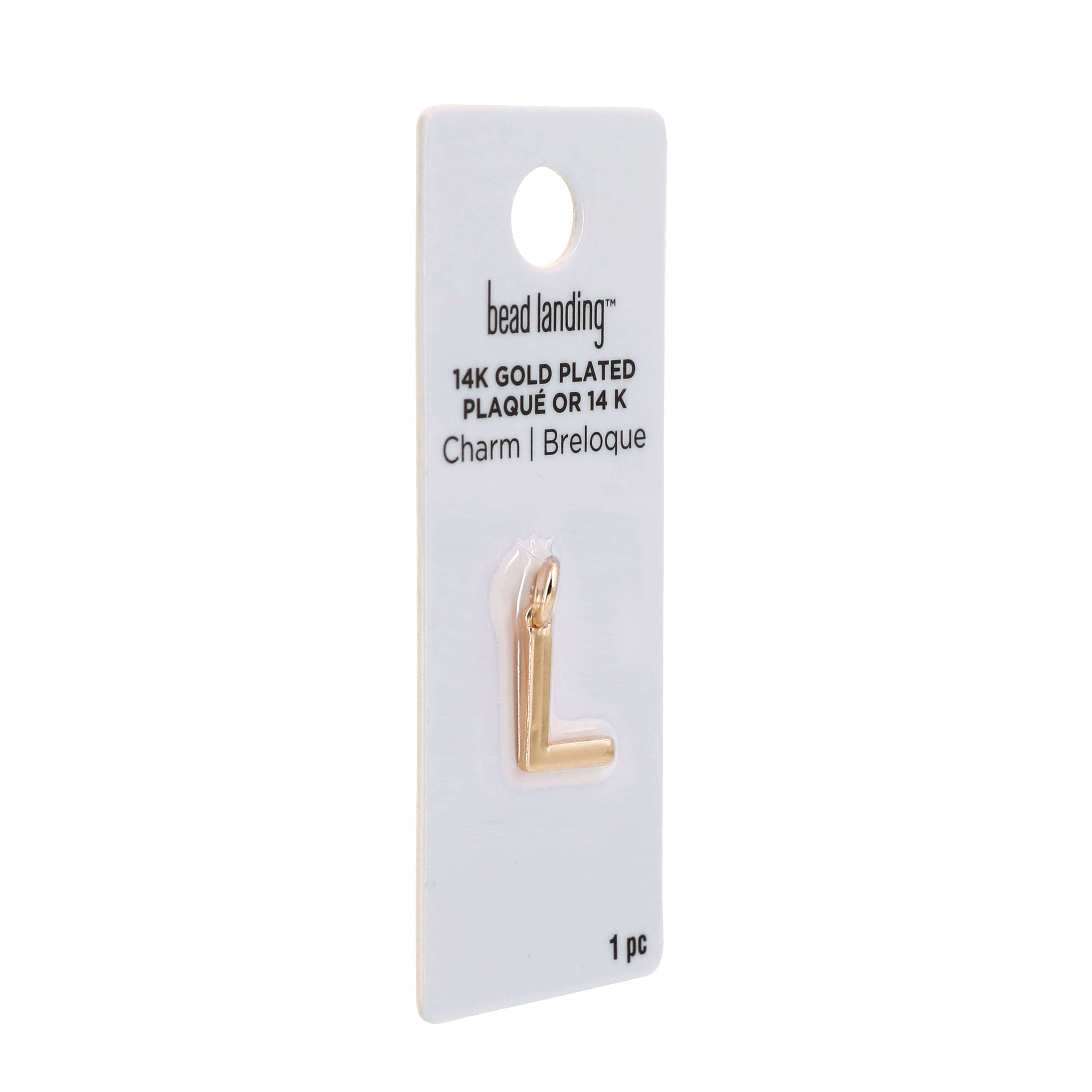 14K Gold Plated Letter Charm by Bead Landing&#x2122;