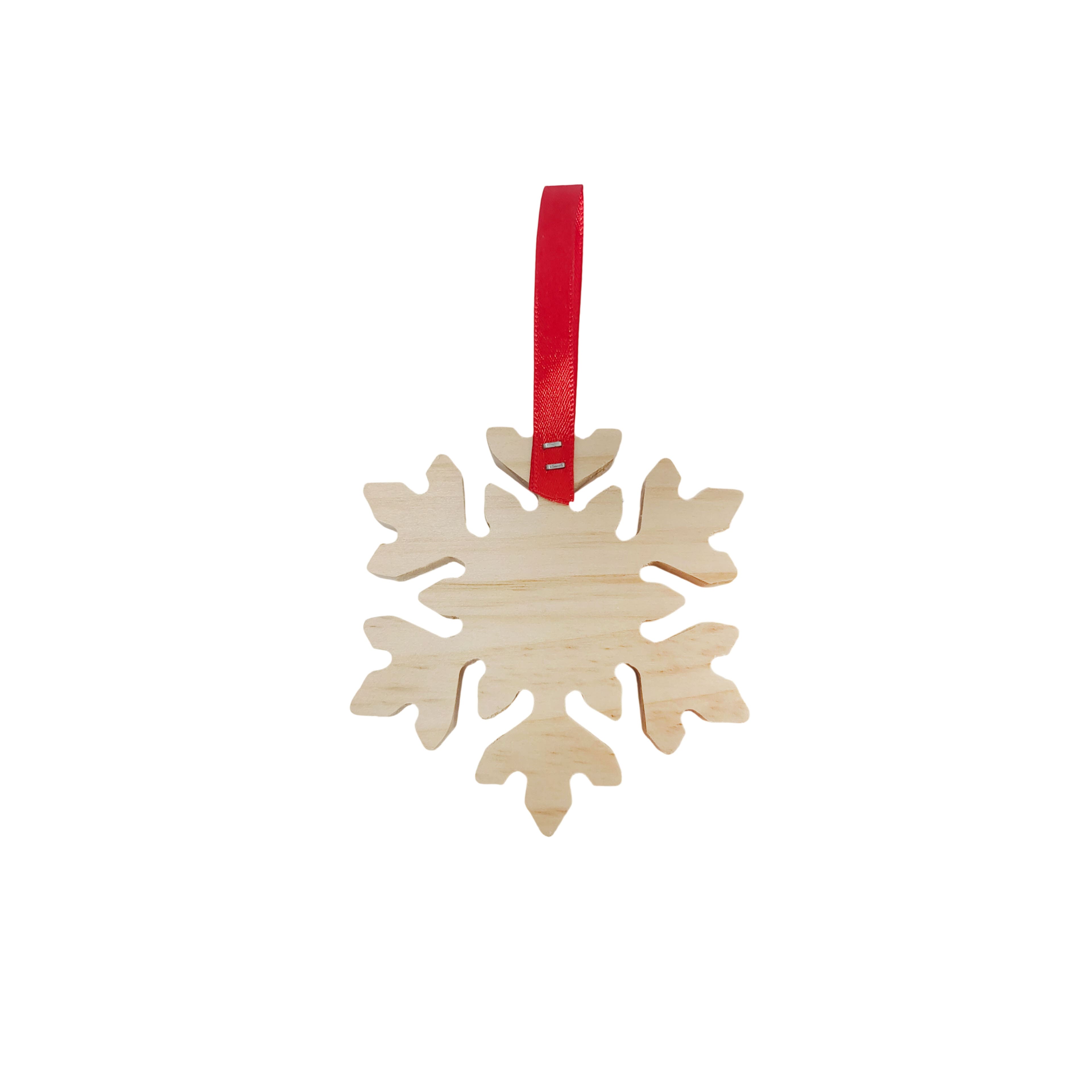 4&#x22; DIY Pinewood Snowflake Ornament by Make Market&#xAE;