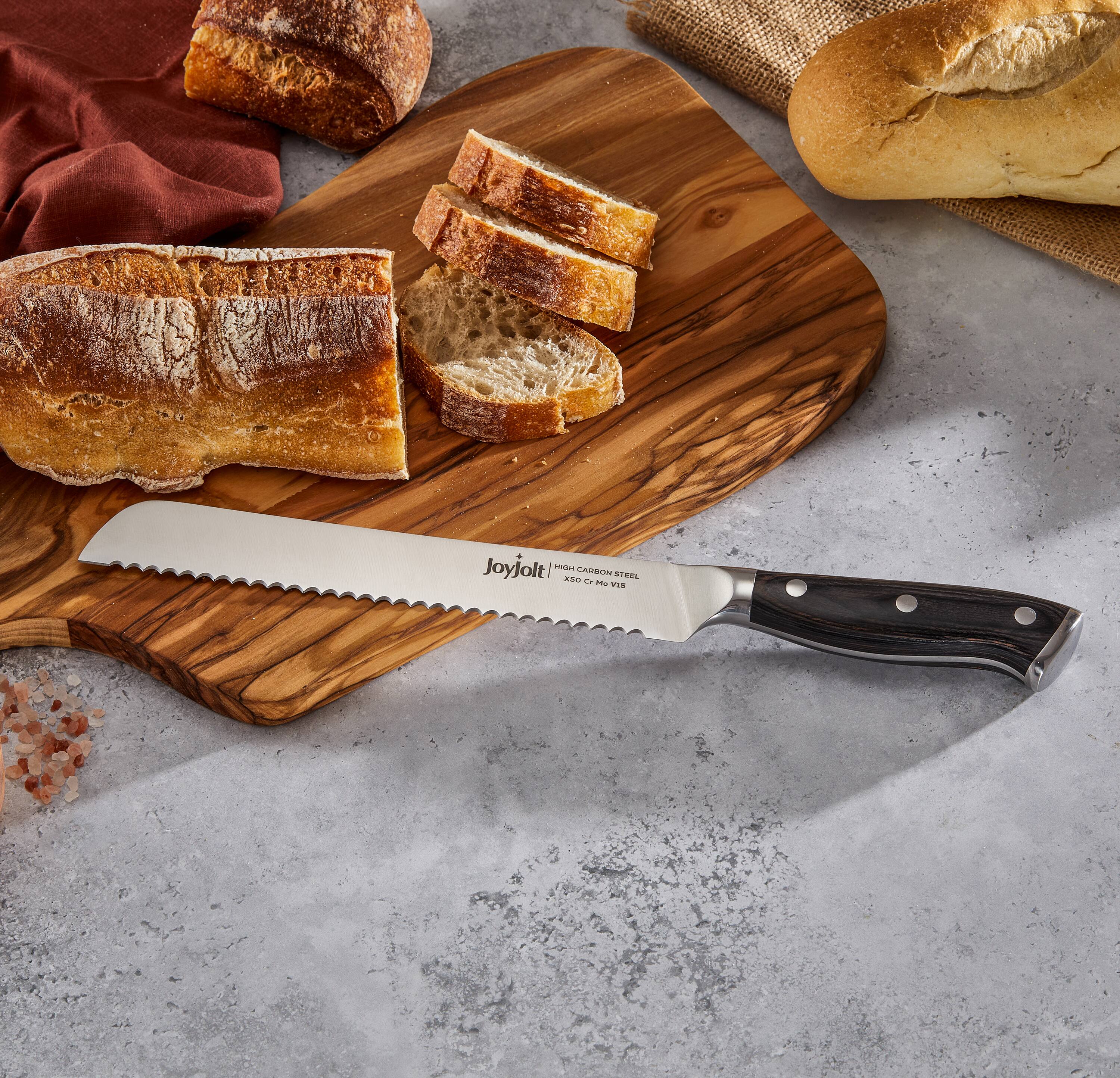 JoyJolt&#xAE; 8&#x22; High Carbon Steel Bread Knife