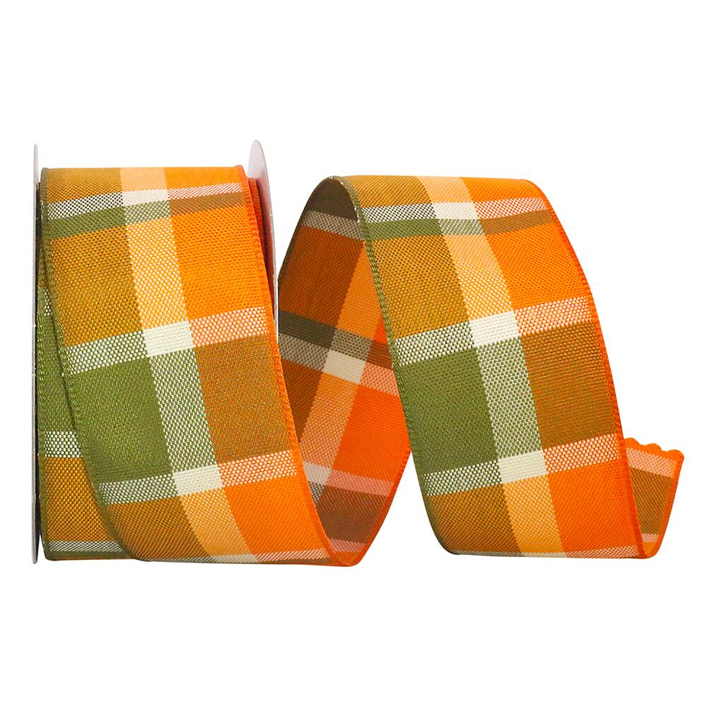Reliant 1.5" Windy Plaid Wired Ribbon