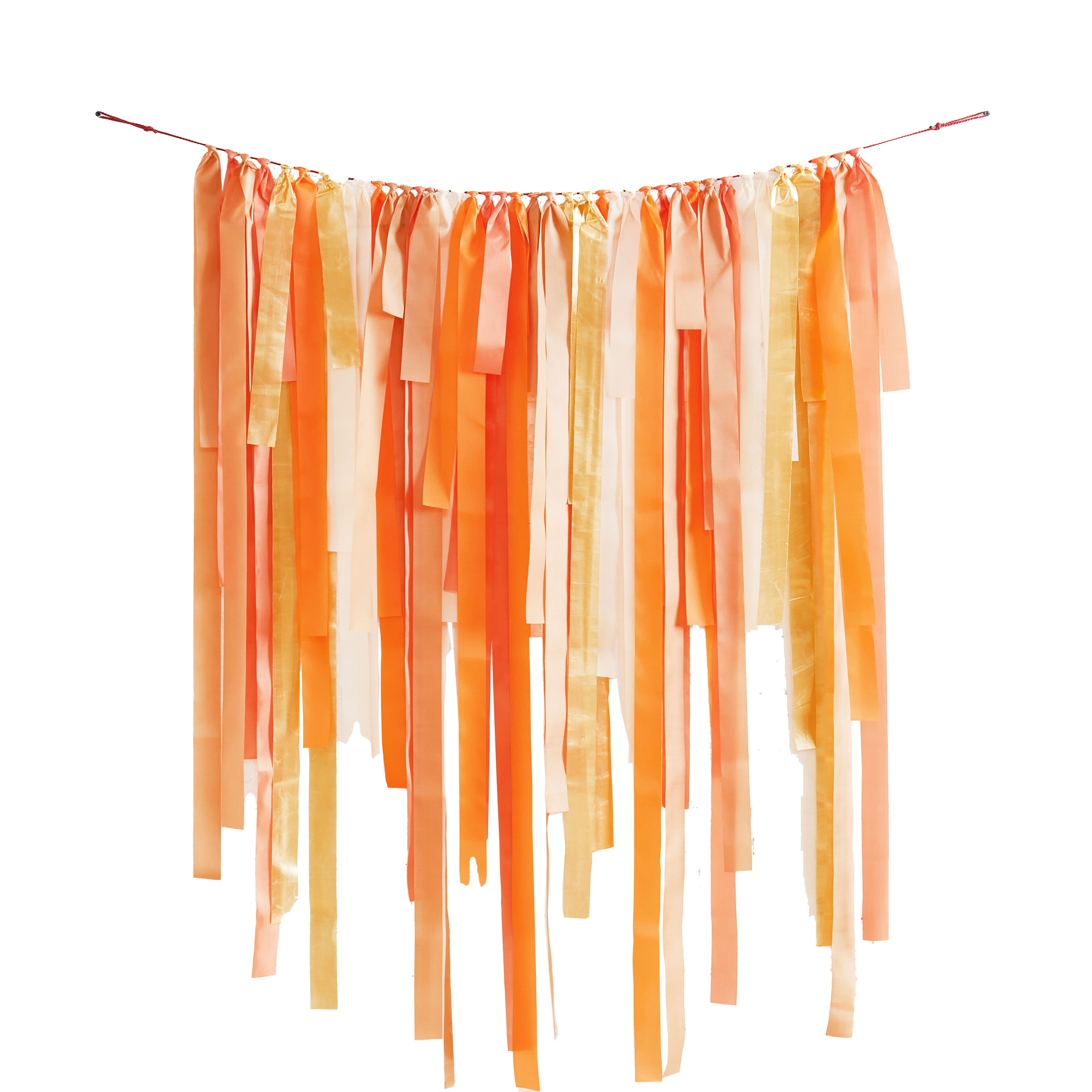 30&#x22; x 50&#x22; Orange &#x26; Gold Fringe Backdrop by Celebrate It&#x2122;