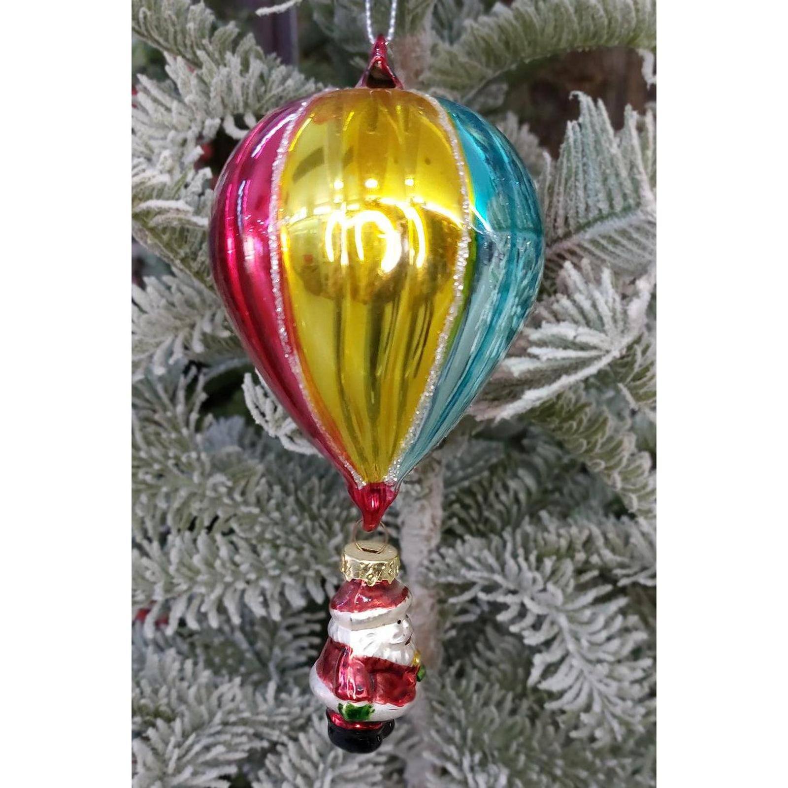 Wizardi 6" Glossy Balloon with Santa Christmas Ornament