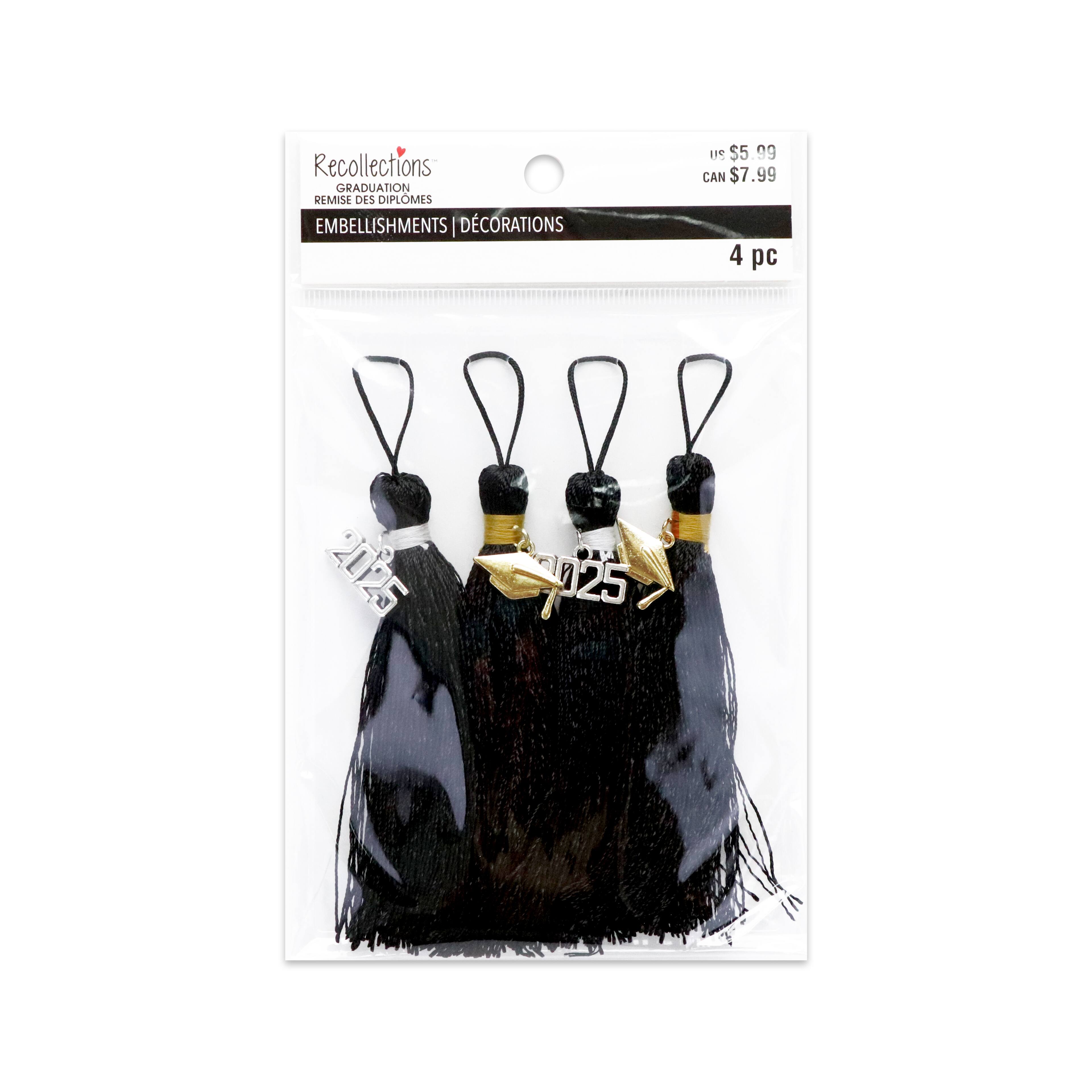 Black Graduation Tassels, 4ct. by Recollections™