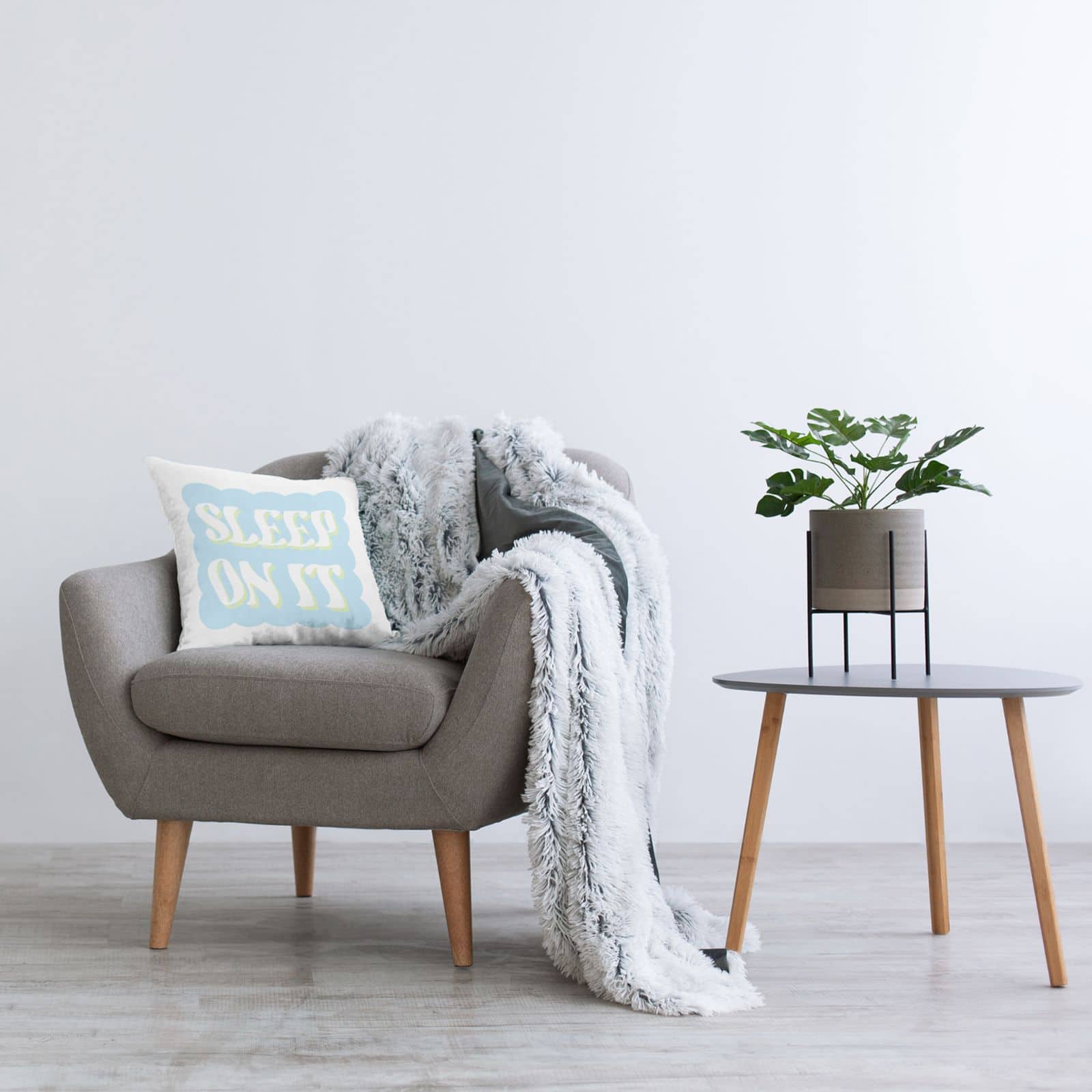 Stupell Industries Sleep On It Wavy Retro Phrase Cloud Text Throw Pillow, 18" x 18"