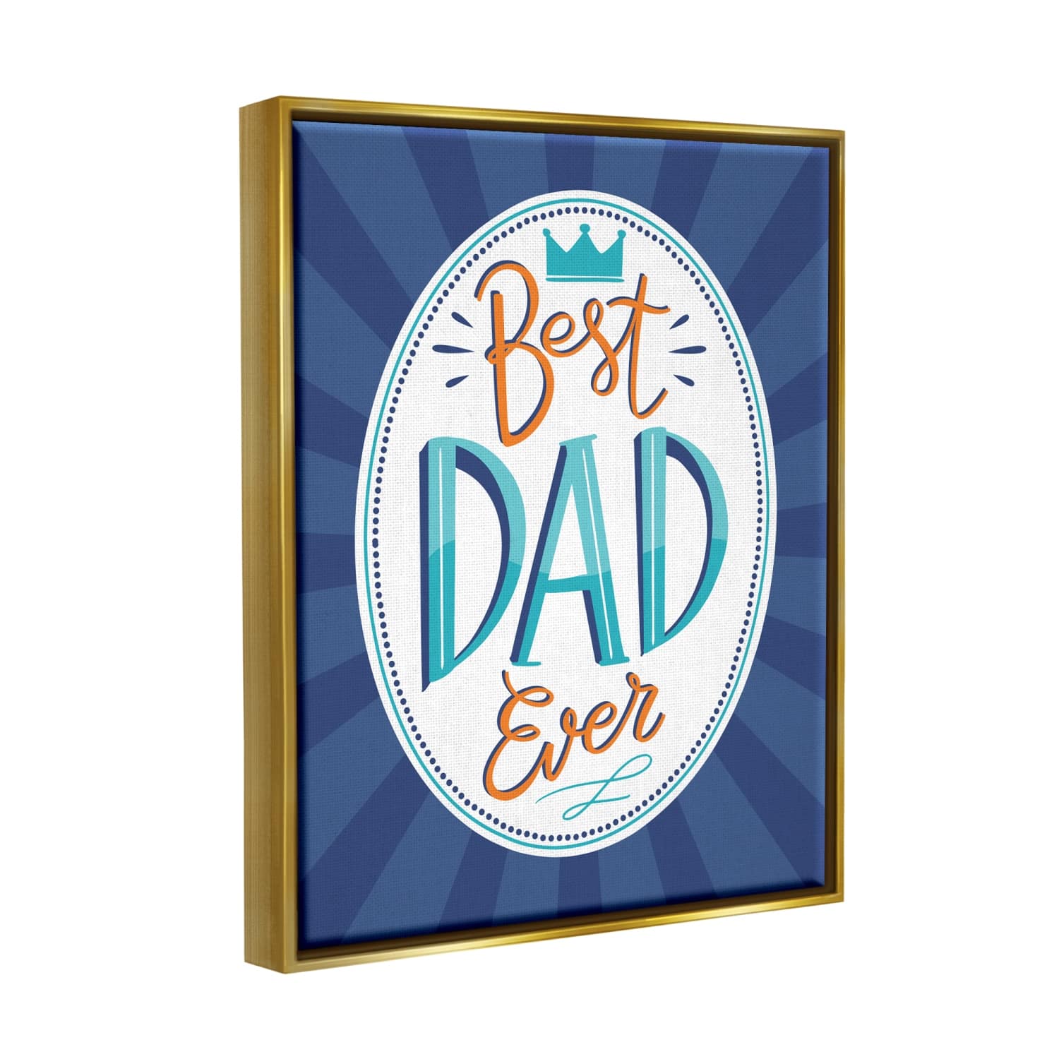 Stupell Industries Best Dad Ever Striped Phrase Floater Framed Art
