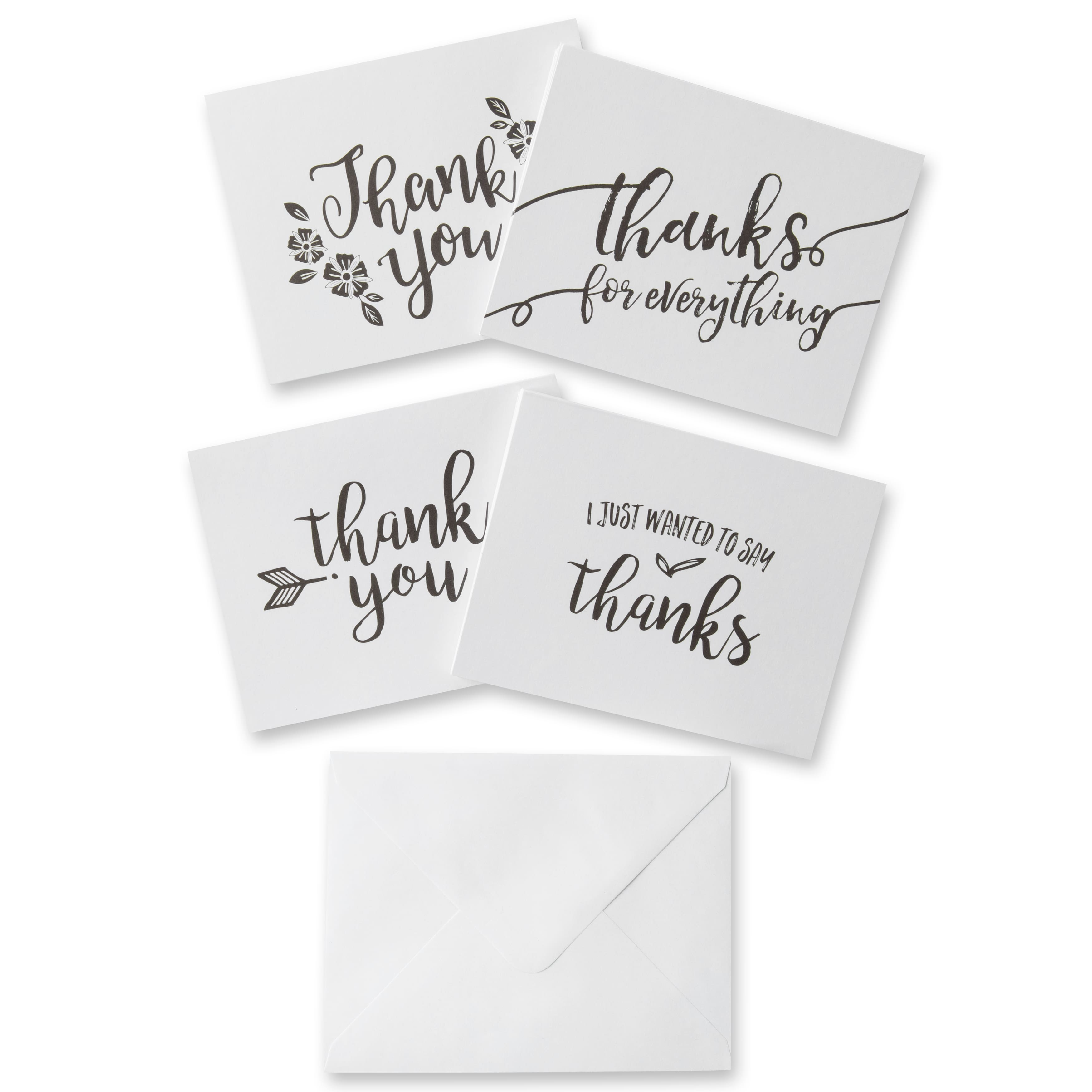 Assorted Black Thank You Cards & Envelopes by Recollections™, 4.25" x 5.5"