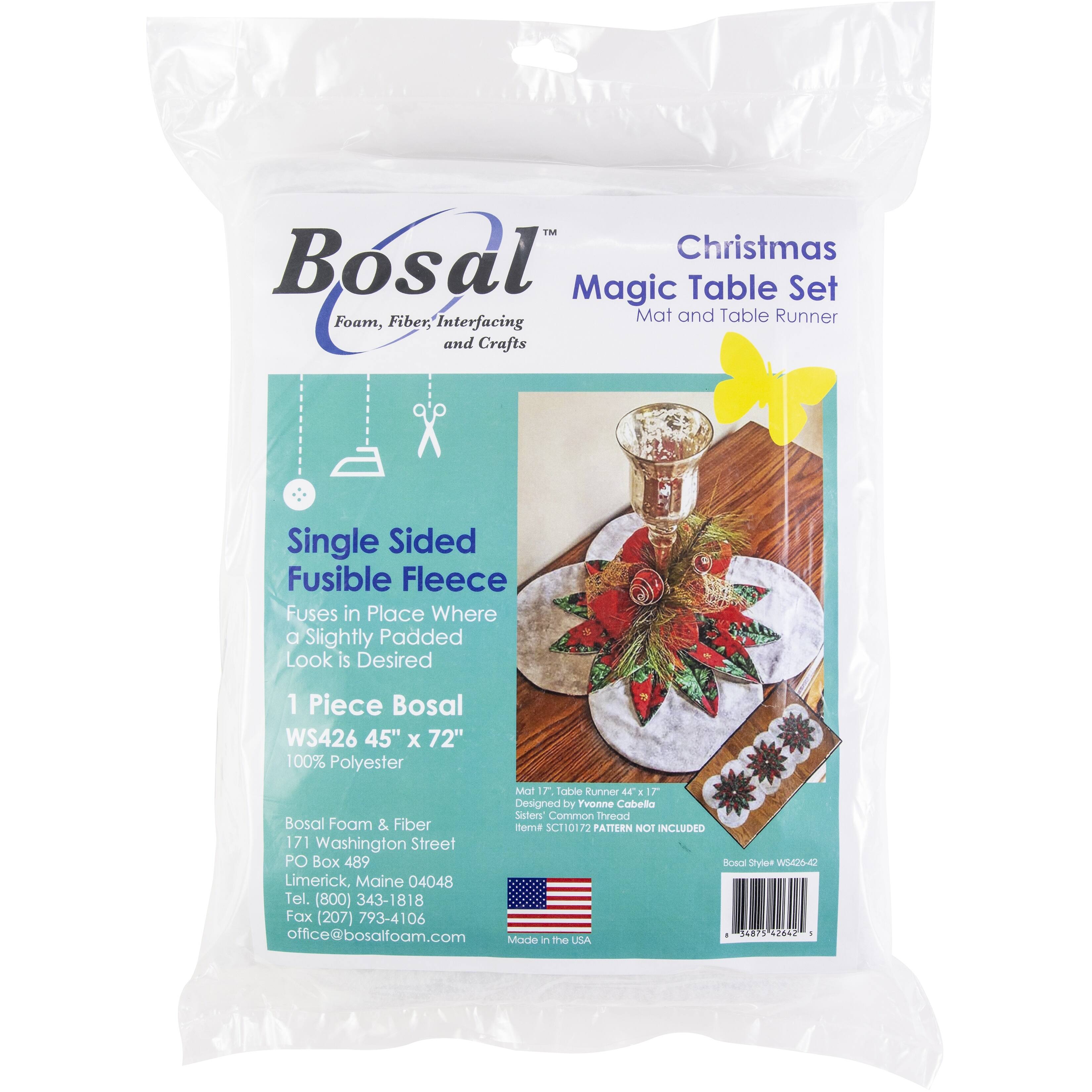 Bosal Single Sided Fusible Fleece Christmas Table Set Bonding