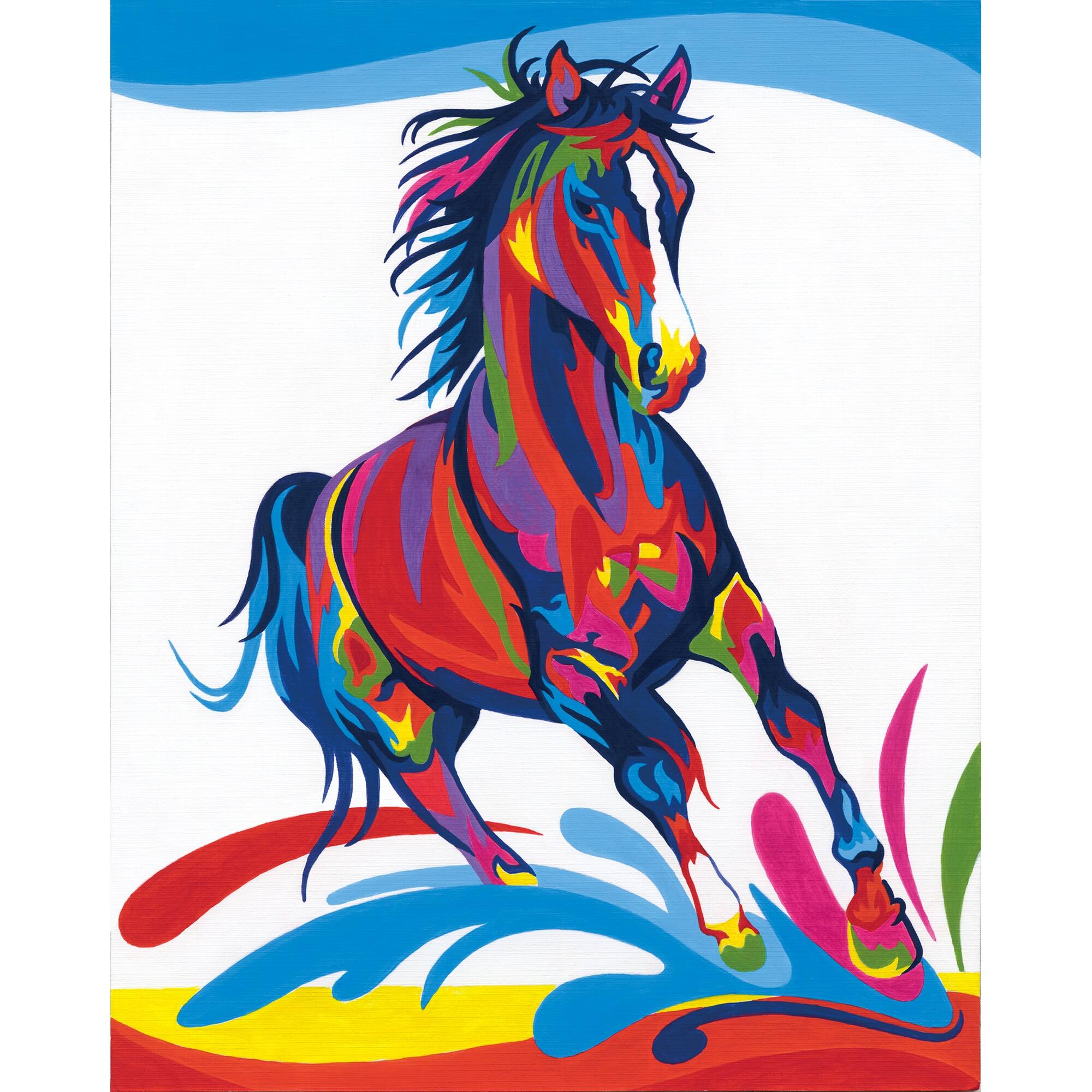 PaintWorks™ Colorful Horse Paint by Number Kit Michaels