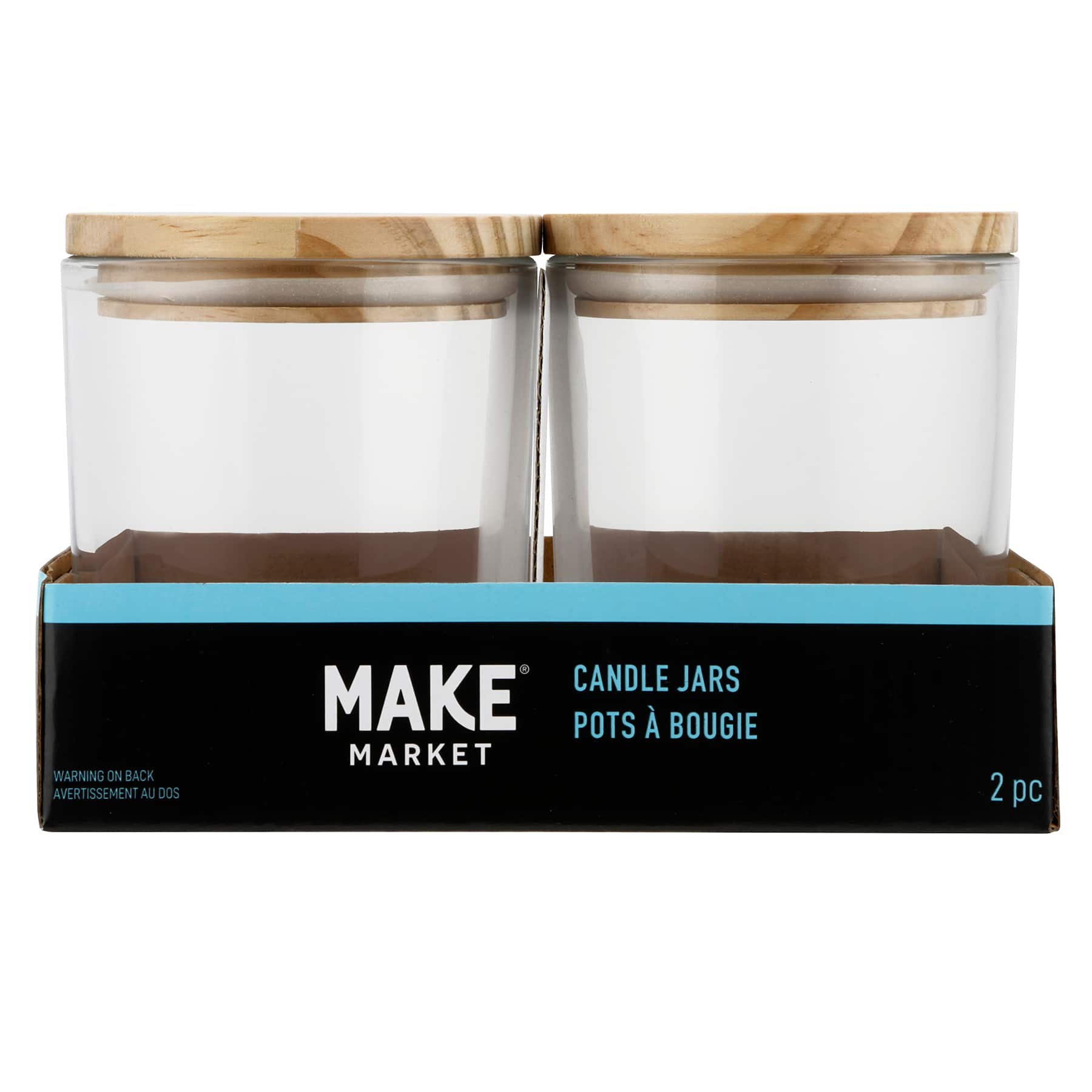 6 Packs: 2 ct. (12 total) 8oz. Clear Candle Jars by Make Market