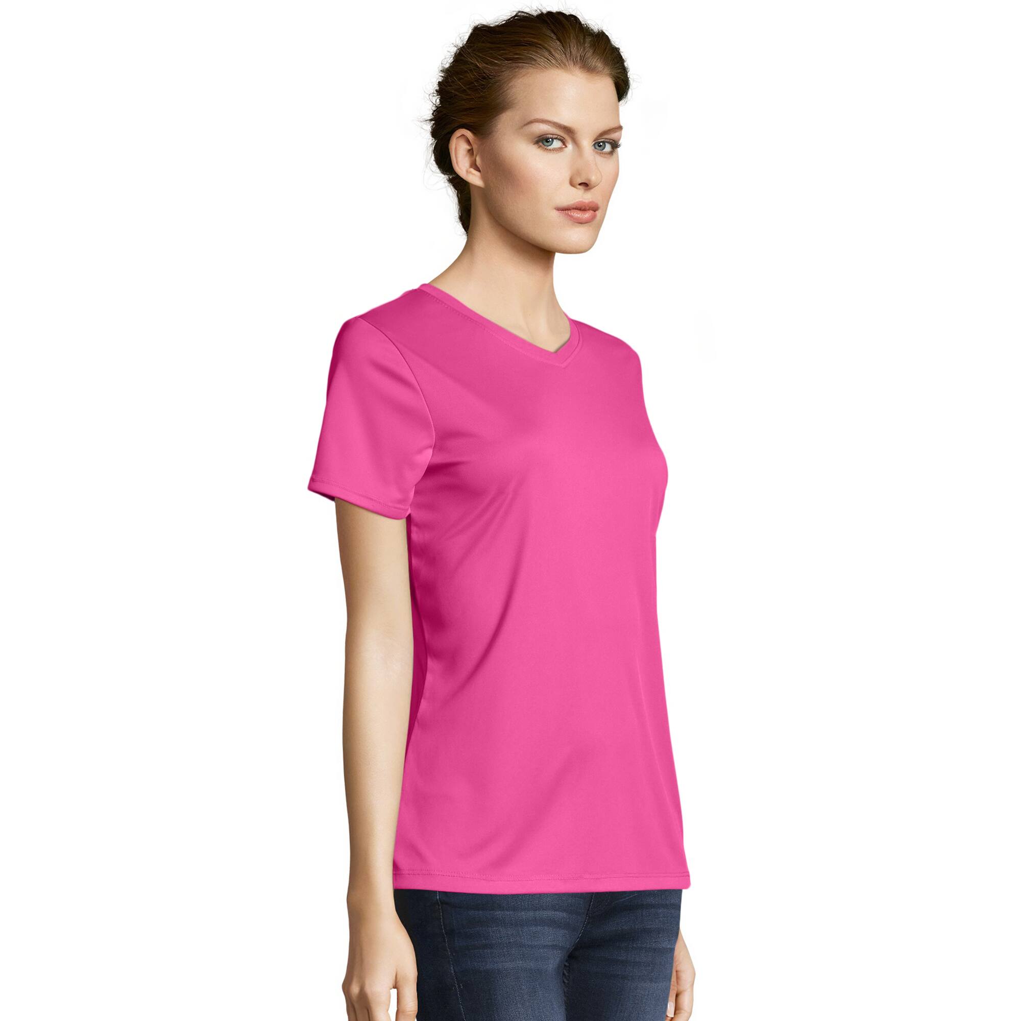 Hanes Sport CoolDri V-Neck Ladies T-Shirt