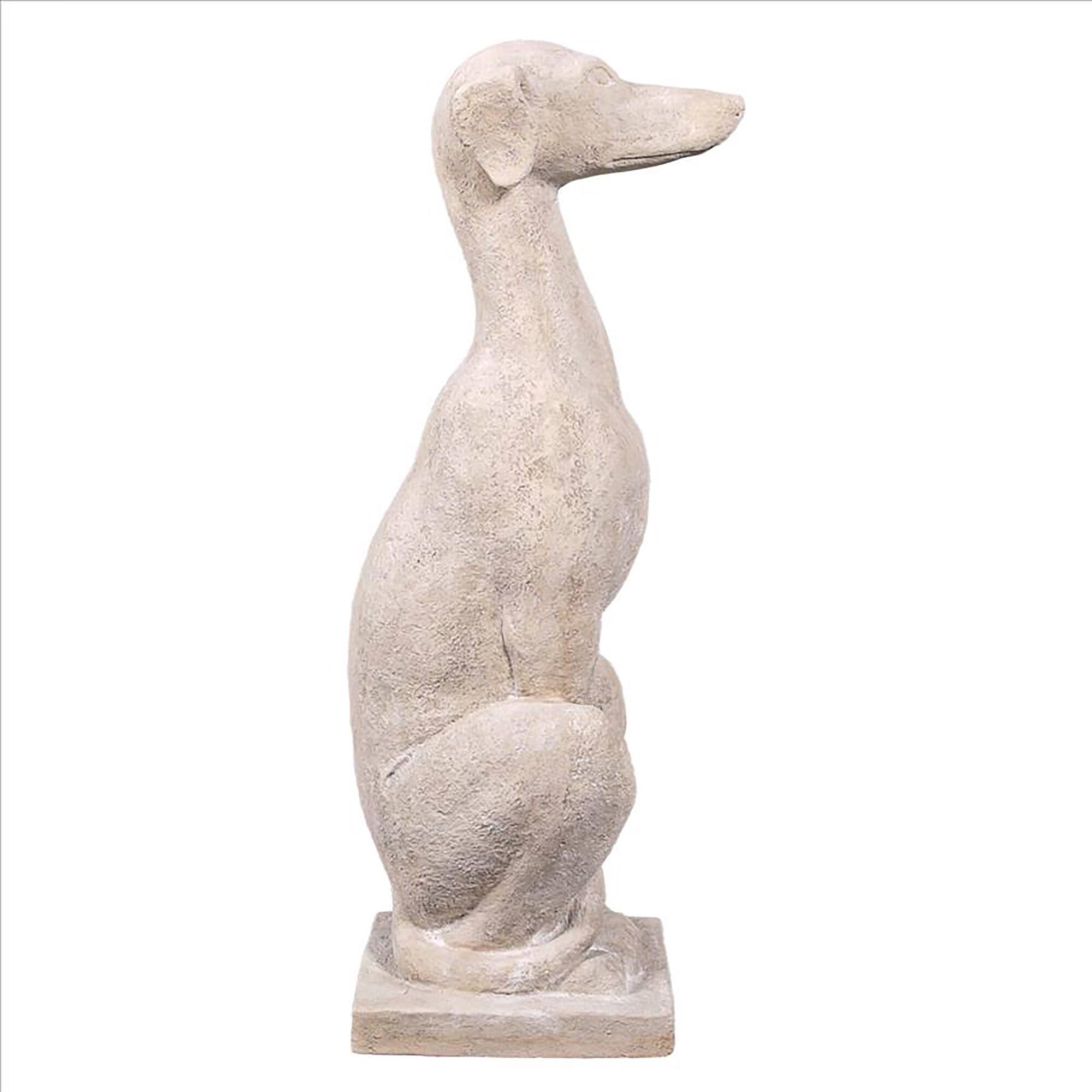 Design Toscano 35.5&#x22; Italian Greyhound Art D&#xE9;co Whippet Sentinel Dog Statue
