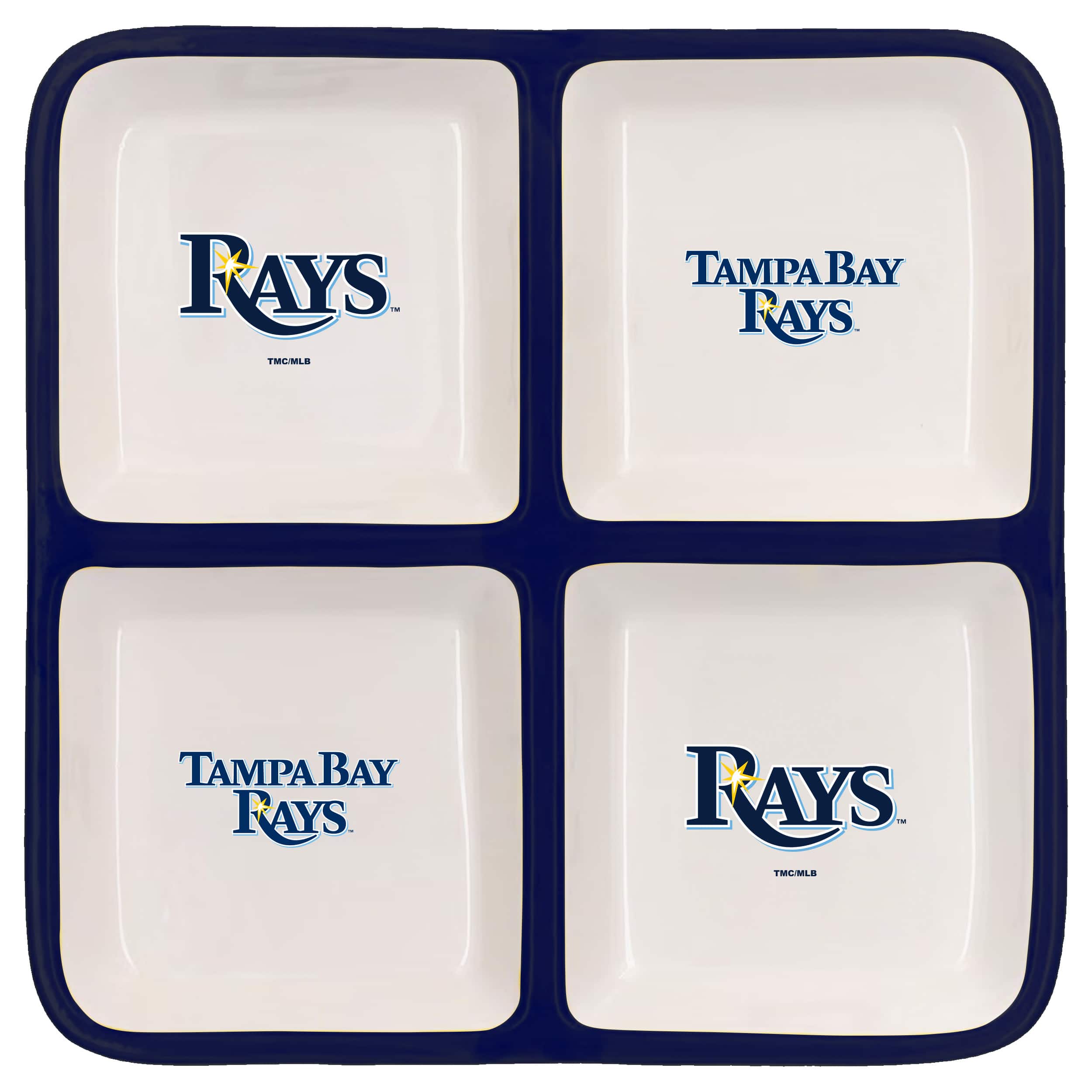The Memory Company MLB 4 Section Square Ceramic Tray