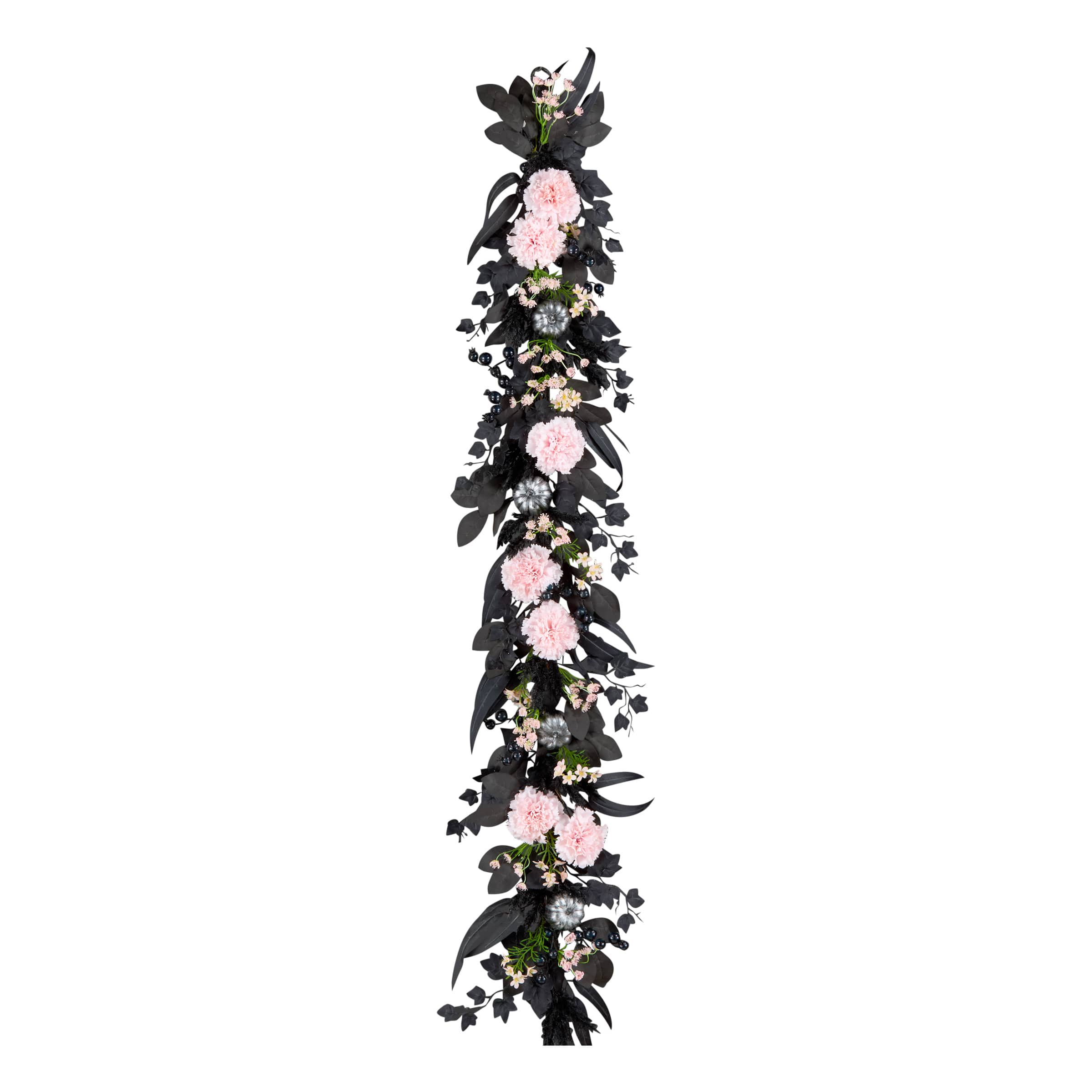 6ft. Pretty Morbid Pink Carnation Halloween Garland