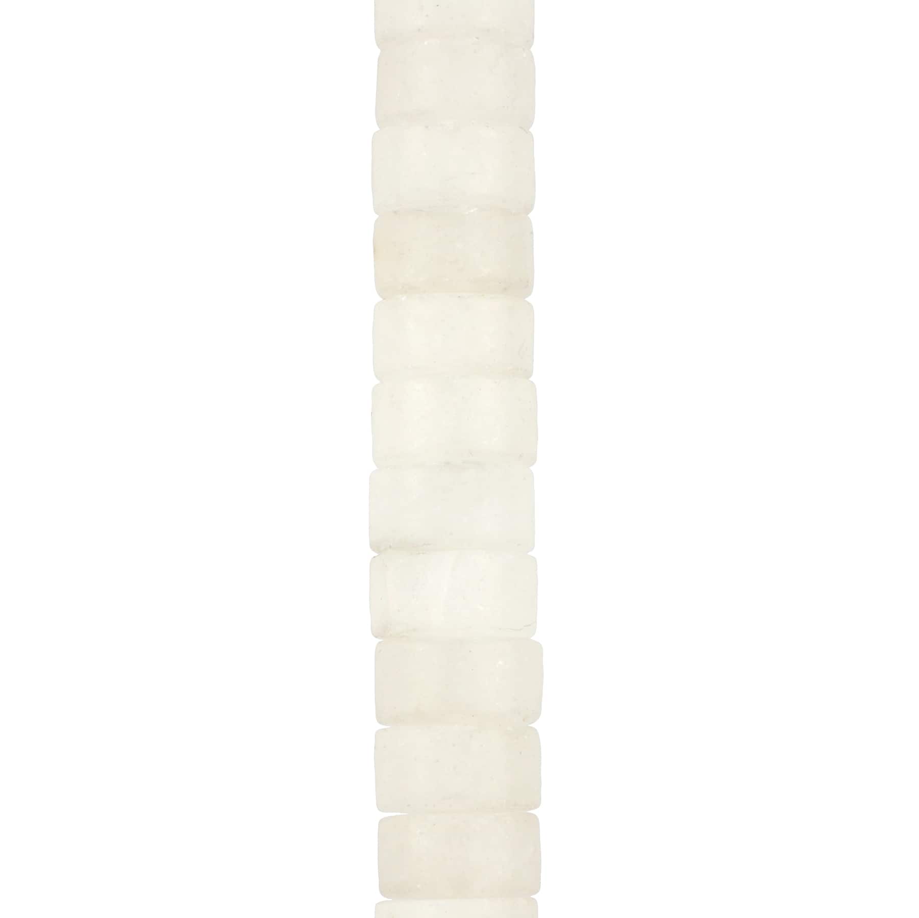 White Quartz Matte Heishi Beads by Bead Landing&#x2122;