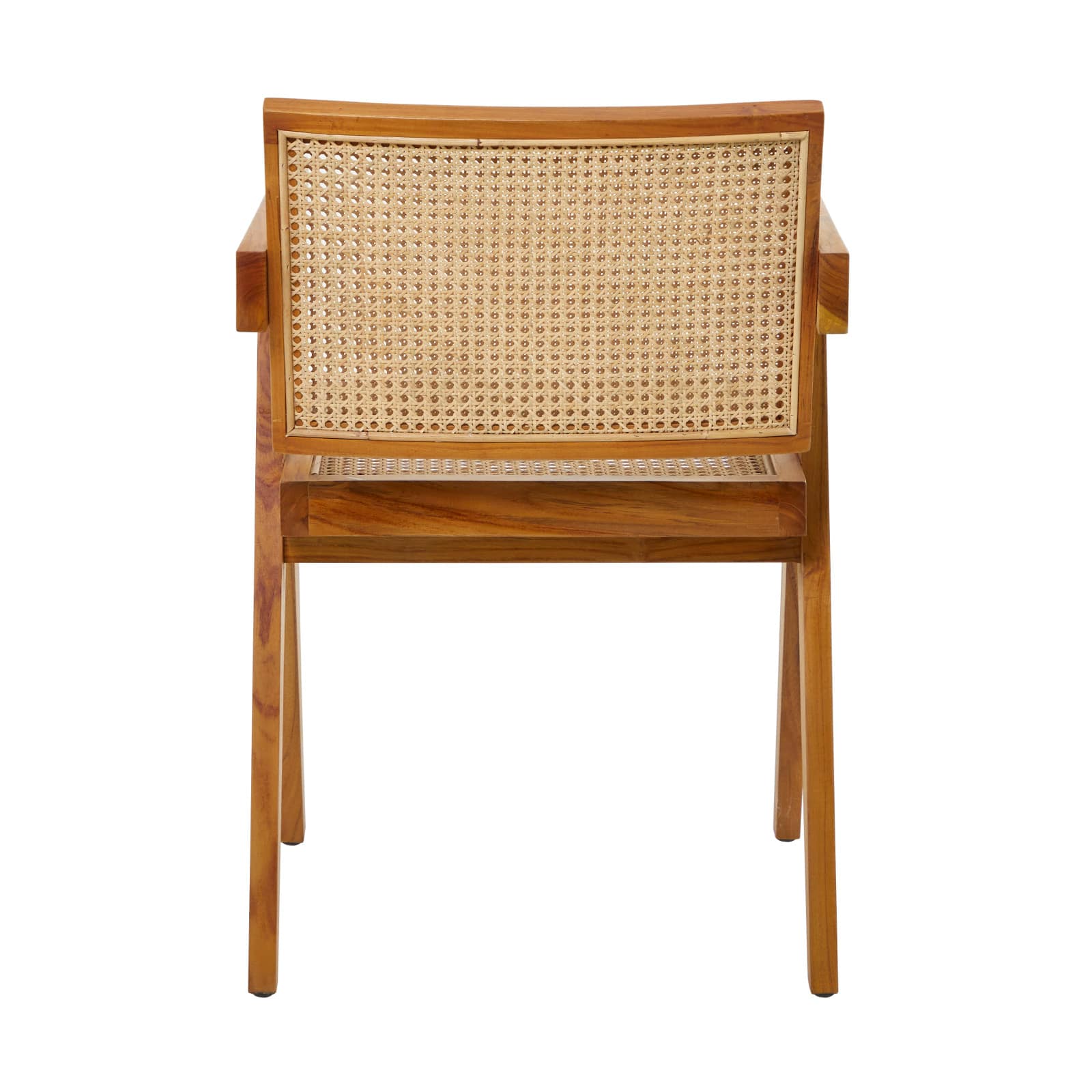 Brown Teak Wood Modern Accent Chair, 20&#x22; x 19&#x22; x 30&#x22;