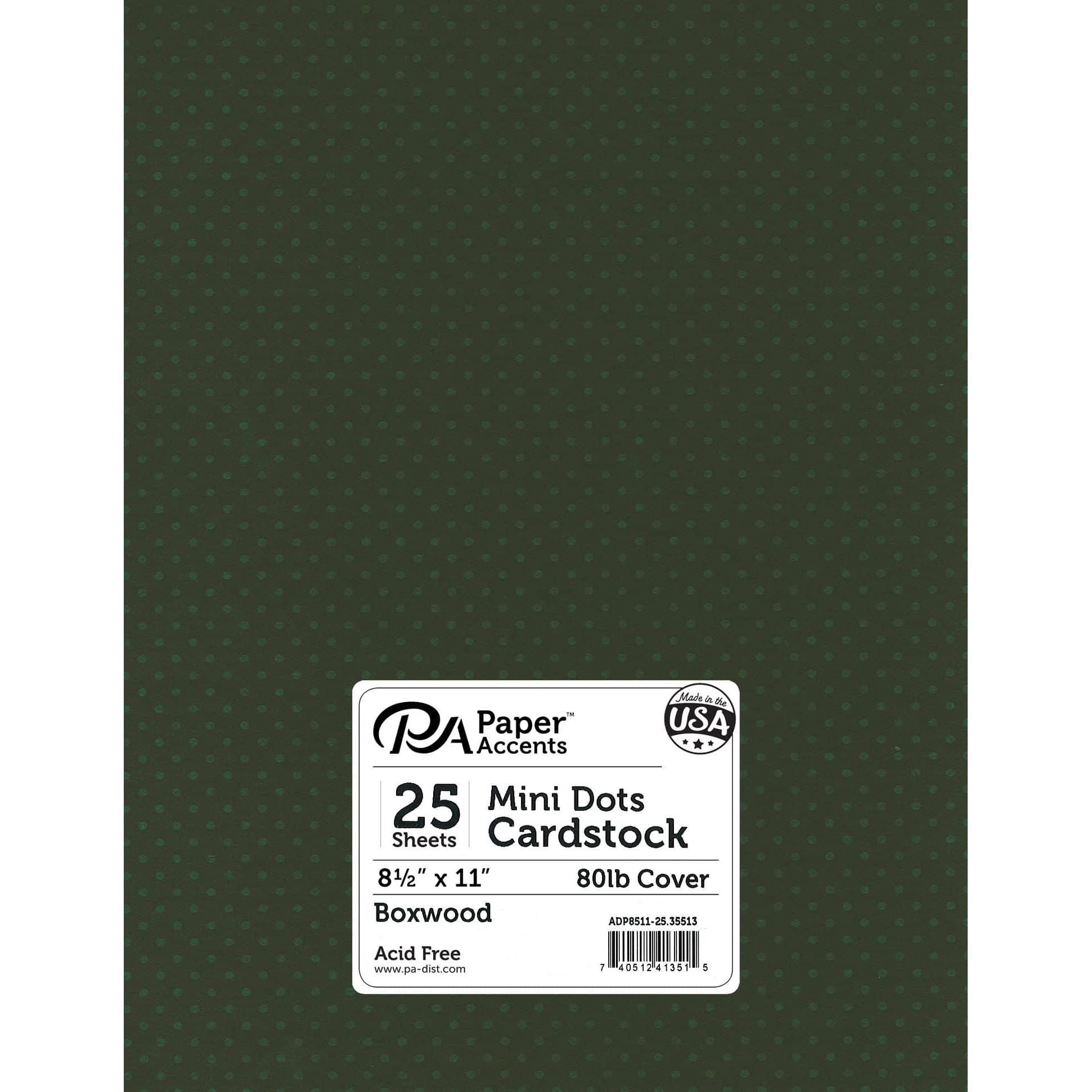 PA Paper™ Accents Mini Dot 8.5" x 11" Cardstock, 25 Sheets