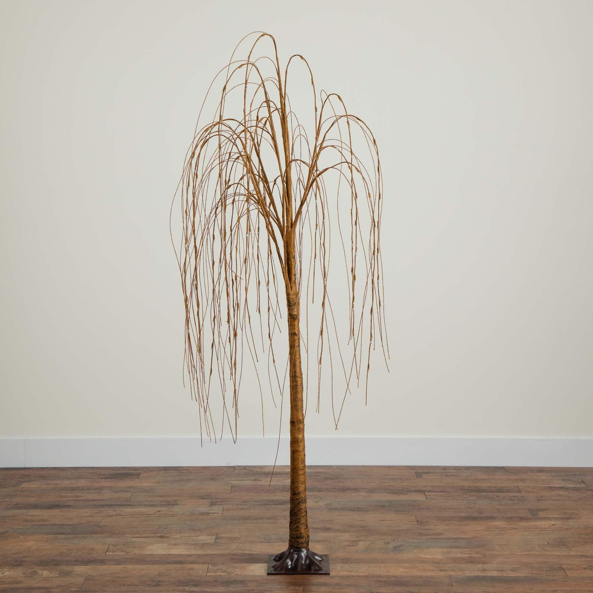 6ft. Pre-Lit Willow Artificial Christmas Tree, Warm White LED Lights