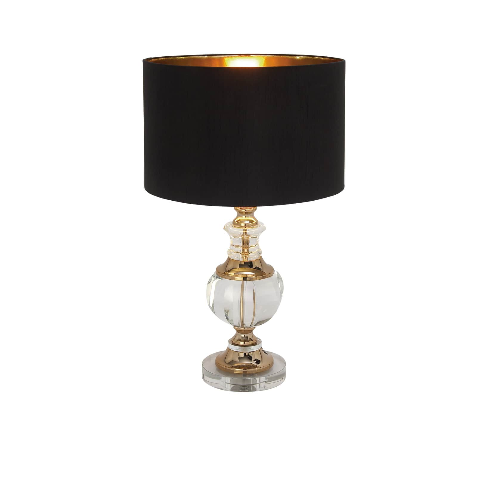 24&#x22; Clear Wood Glam Table Lamp