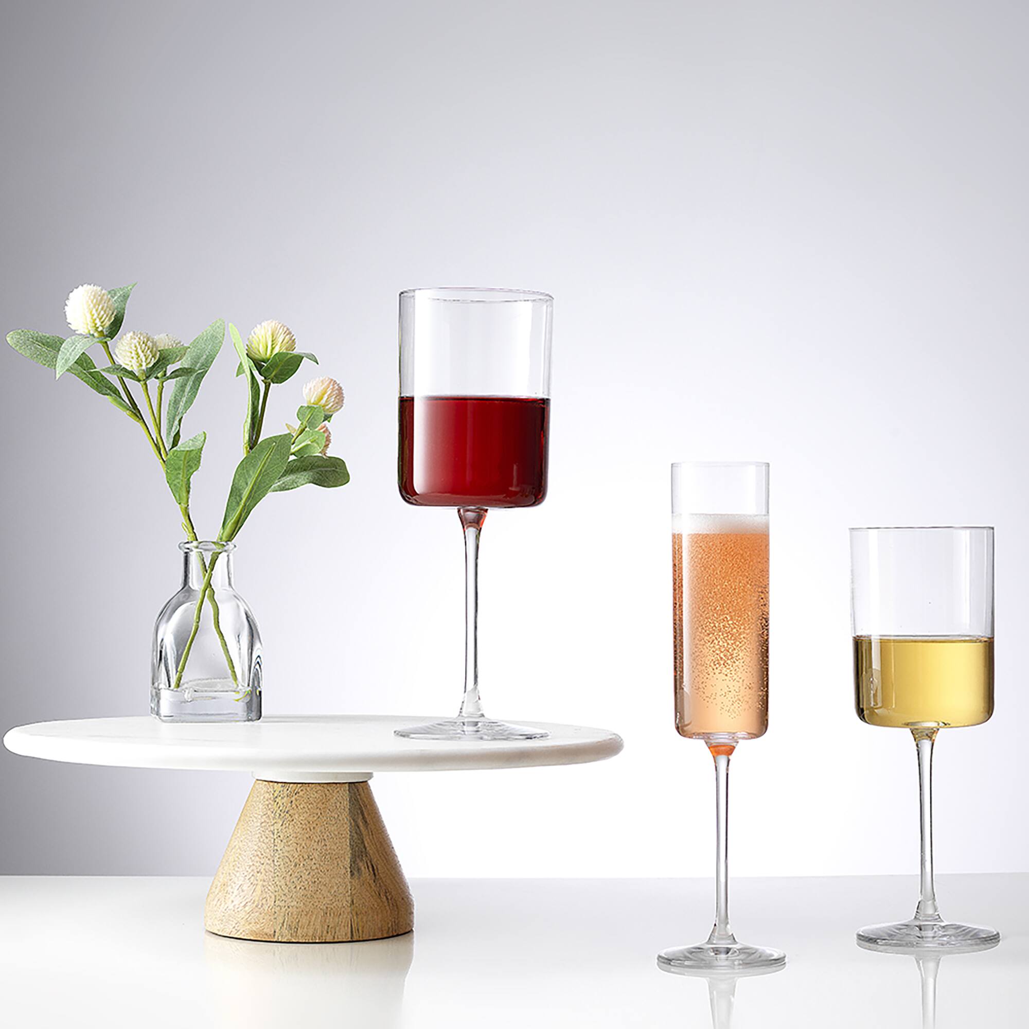 JoyJolt® Claire Cyrstal Cylinder Champagne Glasses, 4ct.
