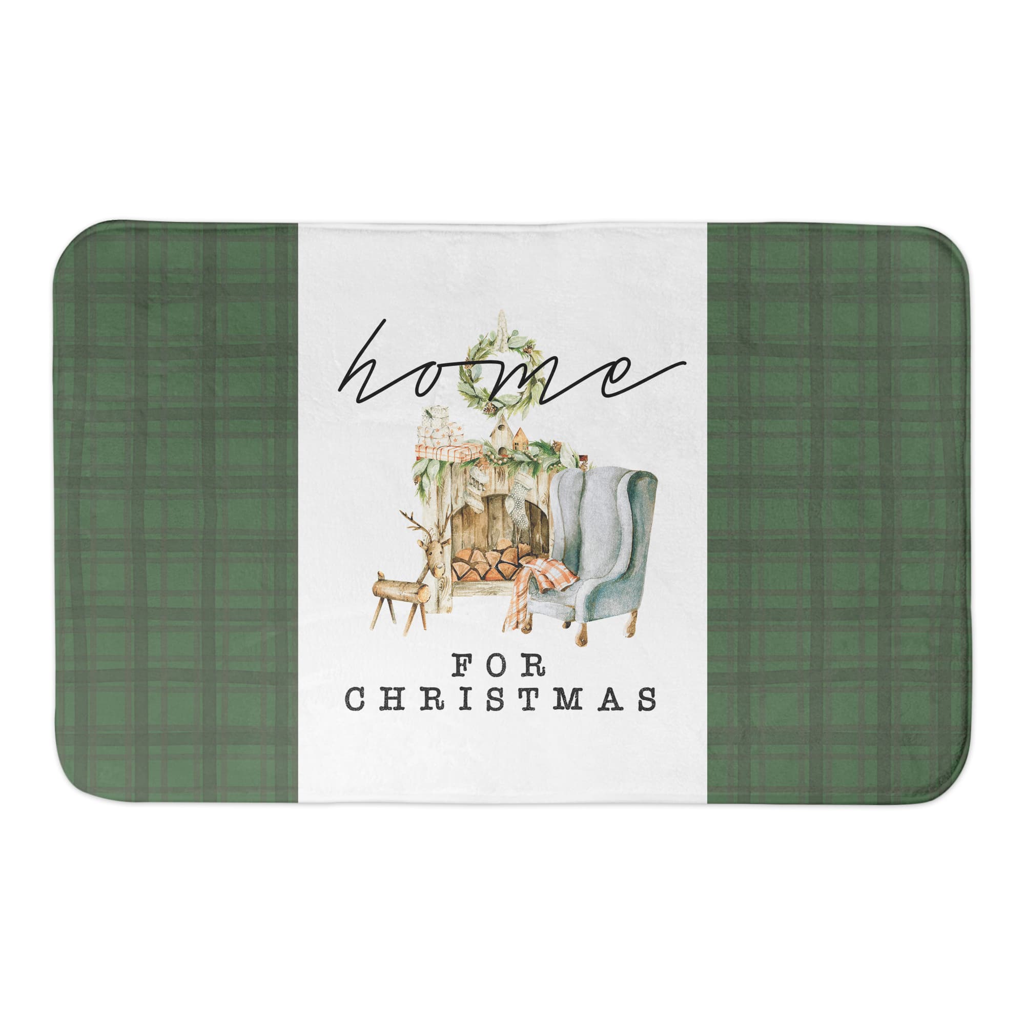 Home For Christmas Bath Mat